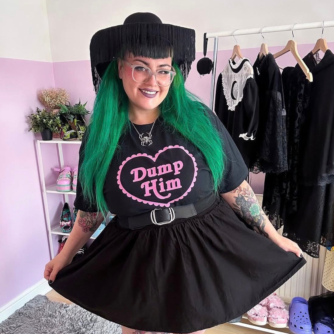 DUMP HIM HEART T-SHIRT