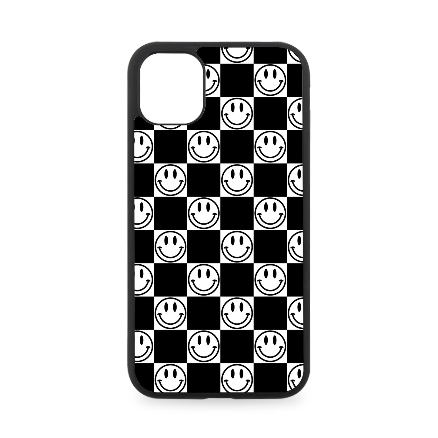 SMILEY CHECKERBOARD RUBBER PHONE CASE