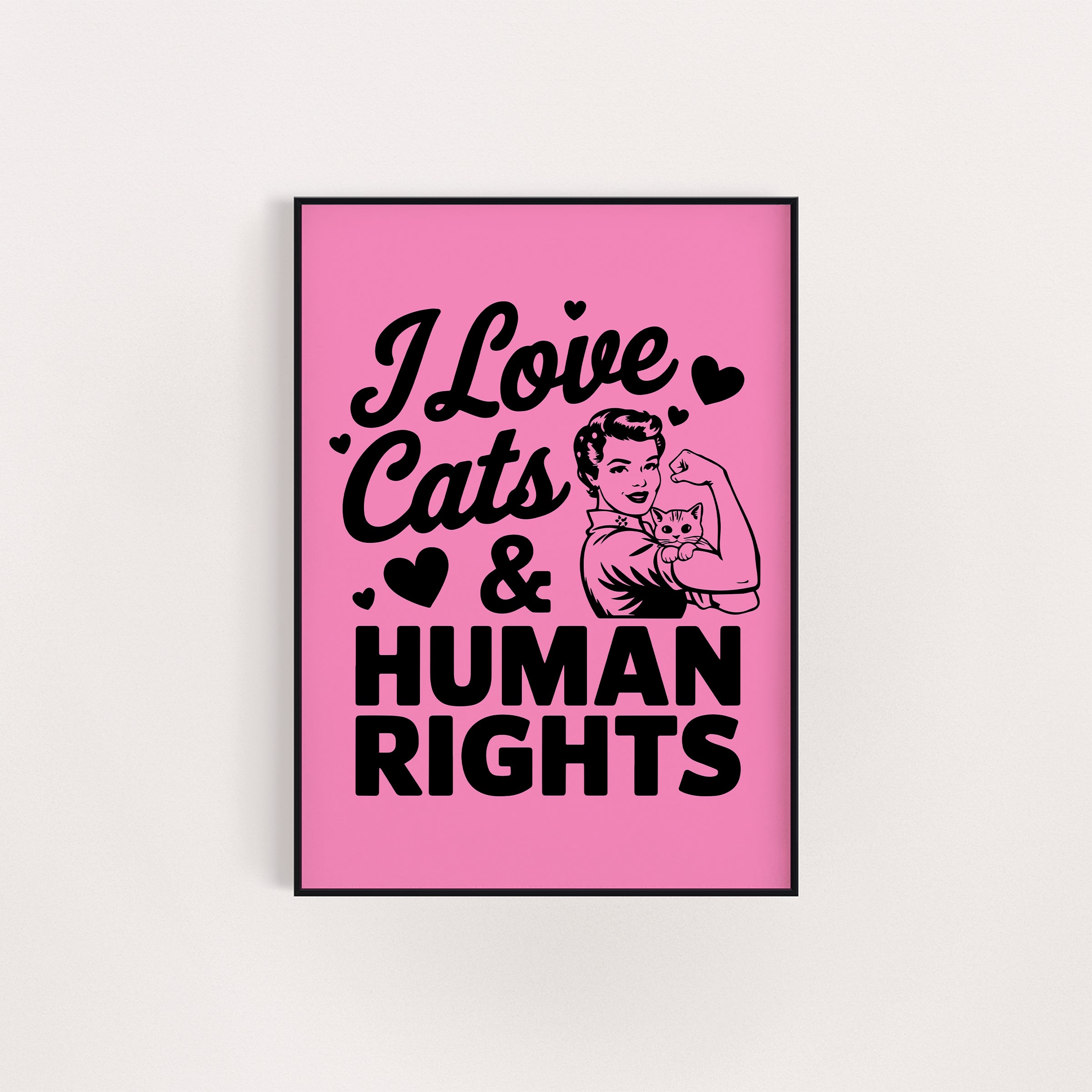 CATS AND HUMAN RIGHTS PRINT