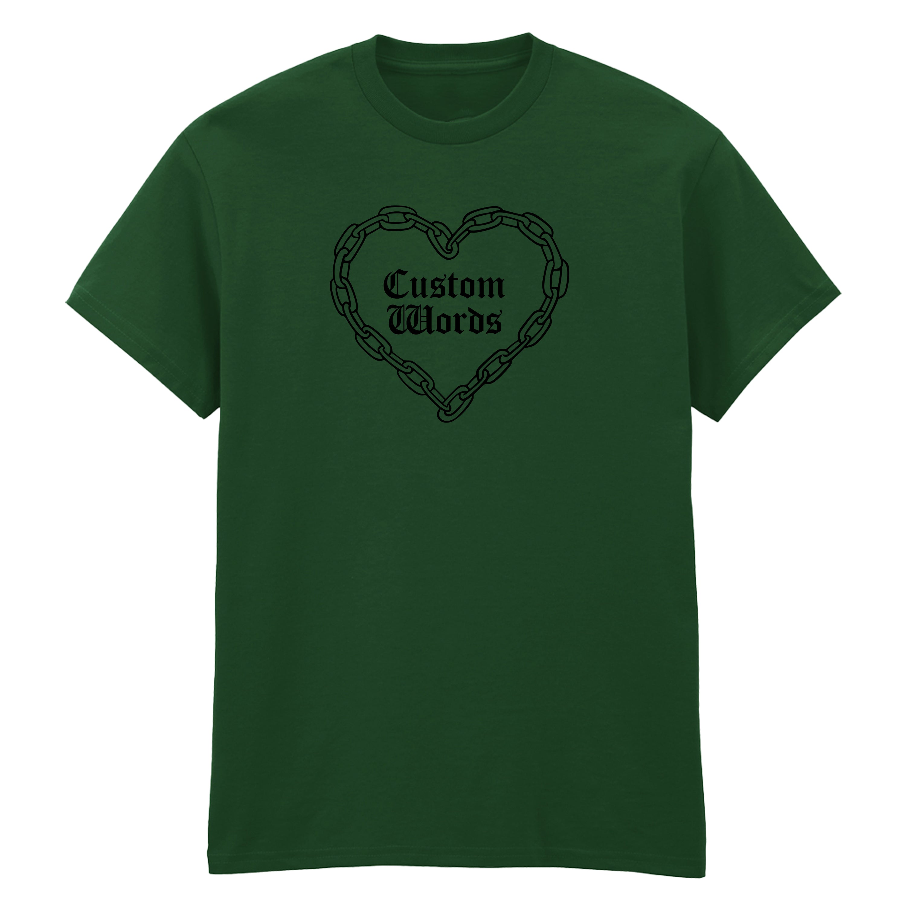 CUSTOM CHAIN HEART T-SHIRT