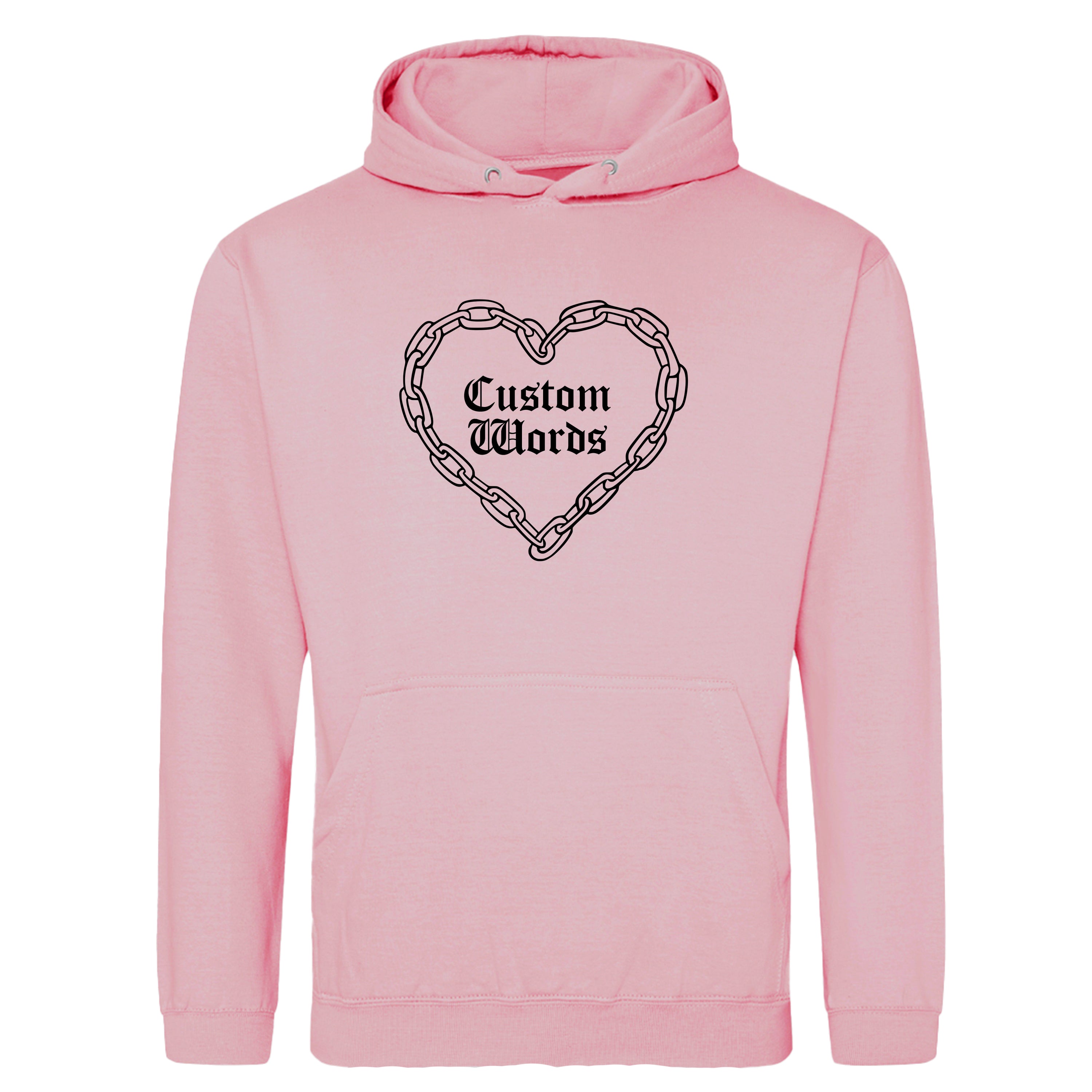 CUSTOM CHAIN HEART HOODIE