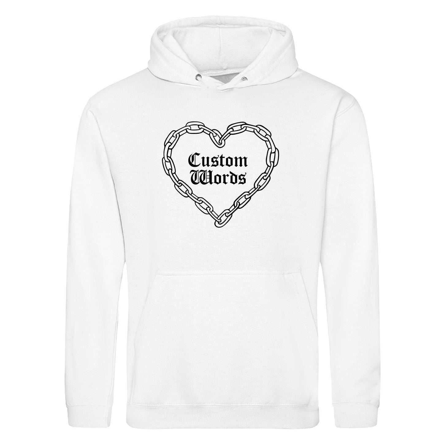 CUSTOM CHAIN HEART HOODIE