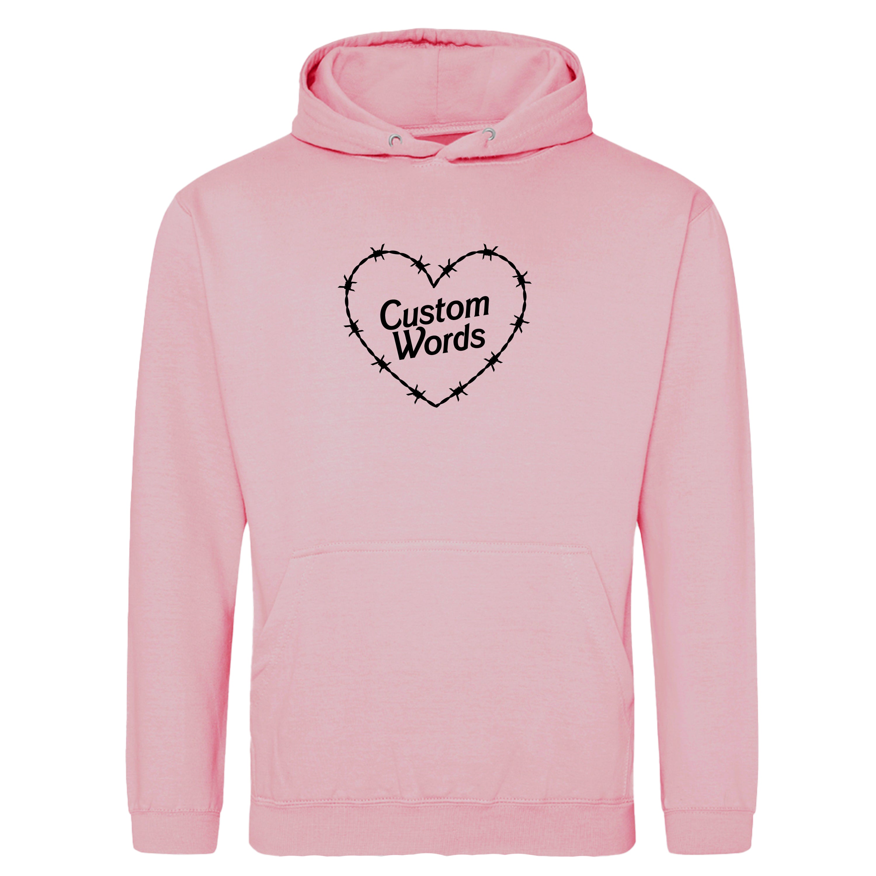 CUSTOM BARBED HEART HOODIE