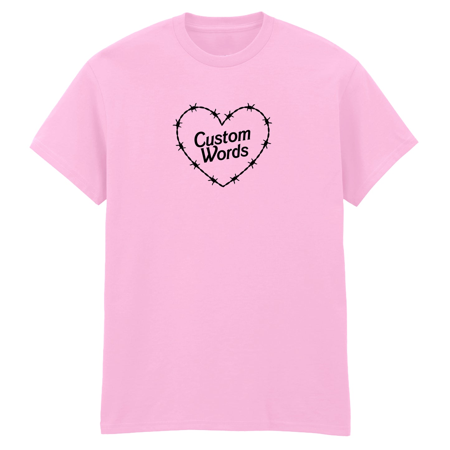 CUSTOM BARBED WIRE HEART T-SHIRT