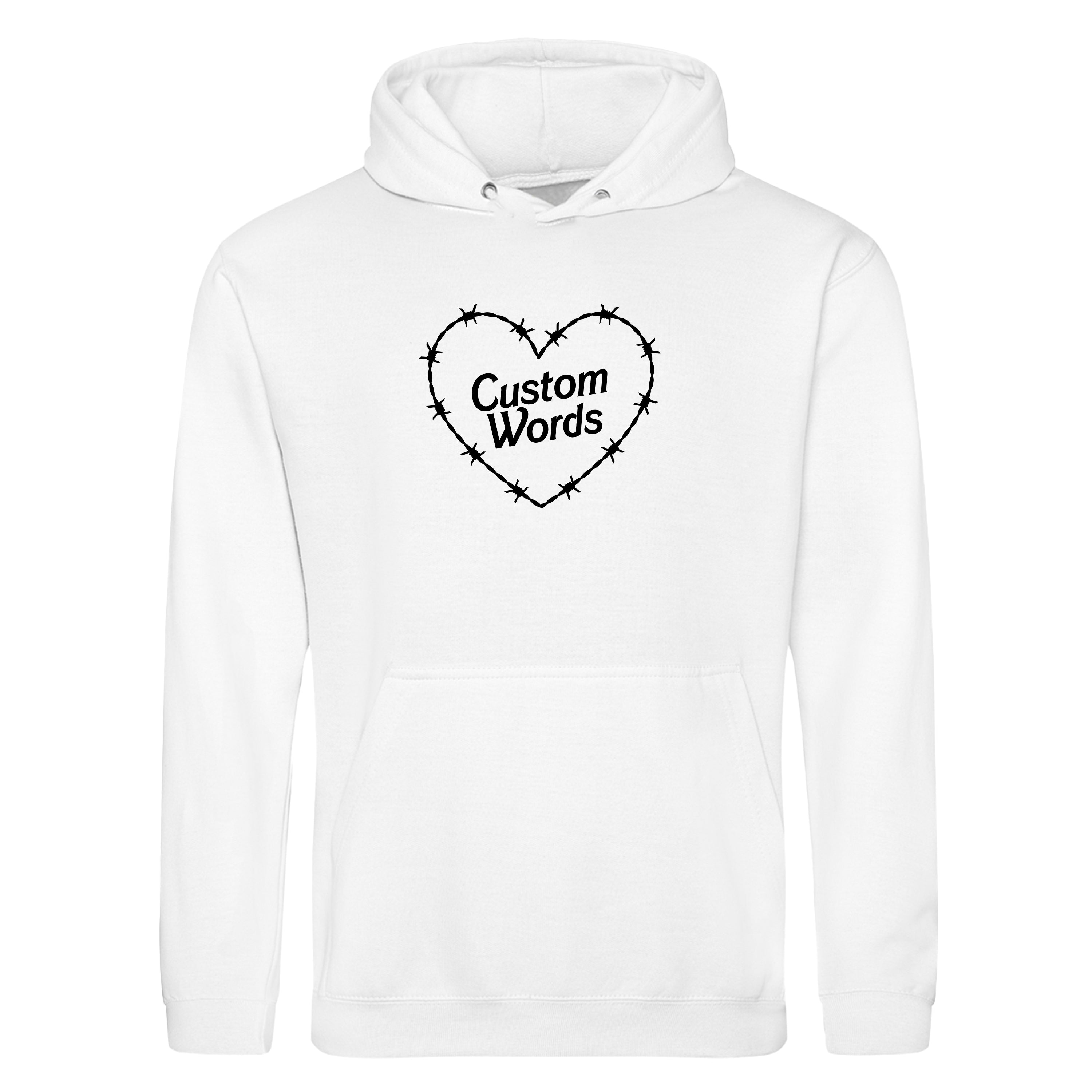 CUSTOM BARBED HEART HOODIE