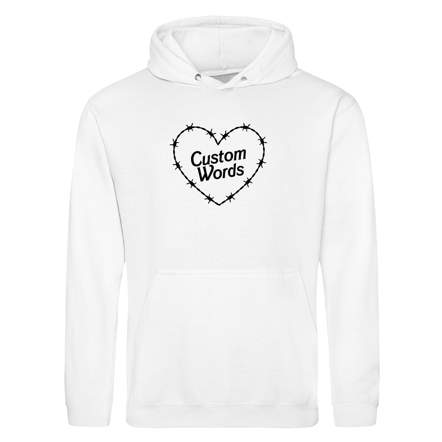 CUSTOM BARBED HEART HOODIE