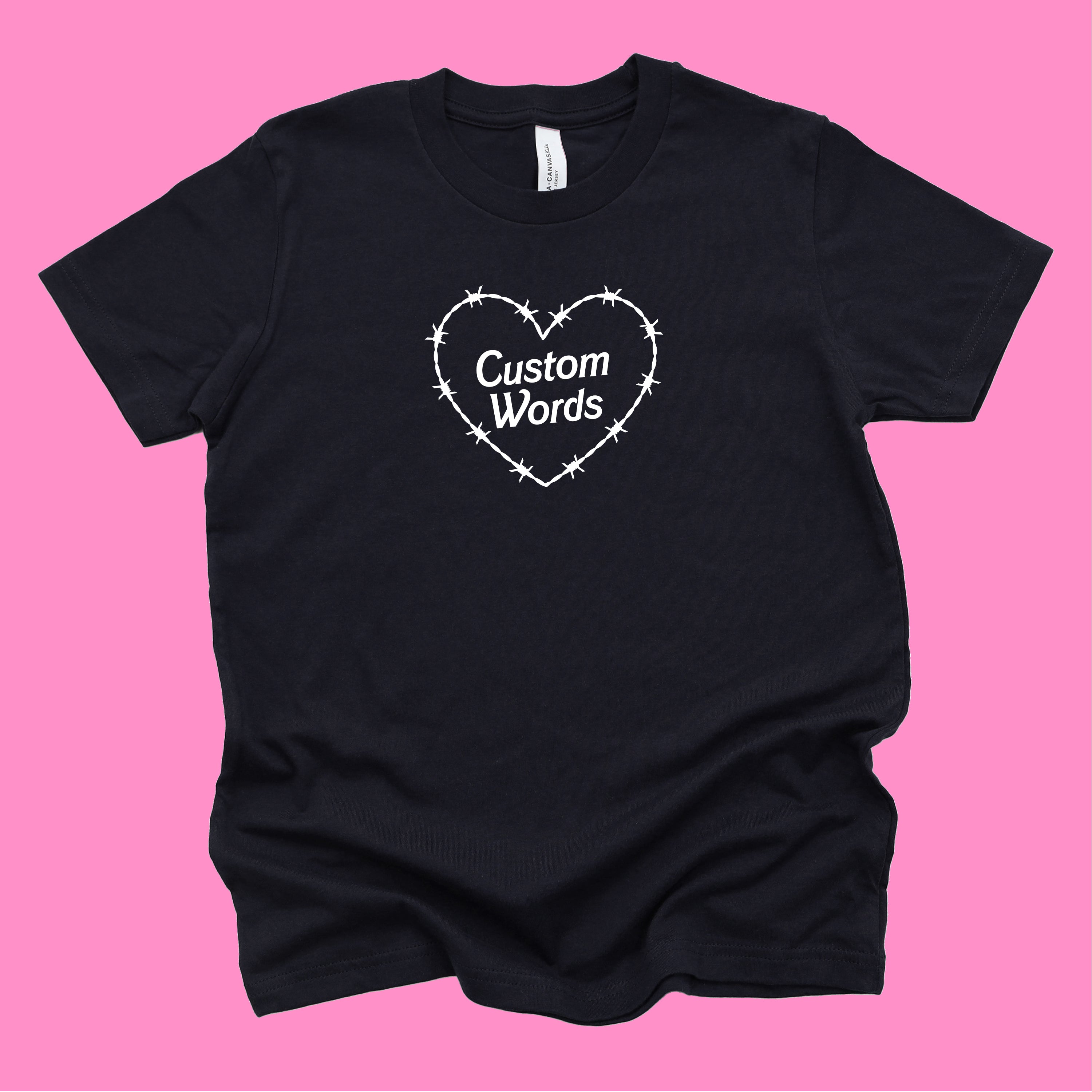 CUSTOM BARBED HEART KIDS T-SHIRT