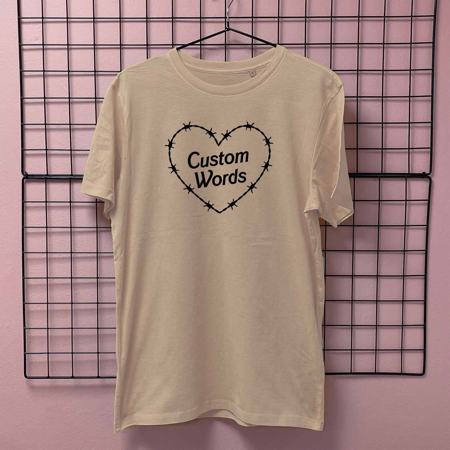 CUSTOM BARBED WIRE HEART T-SHIRT