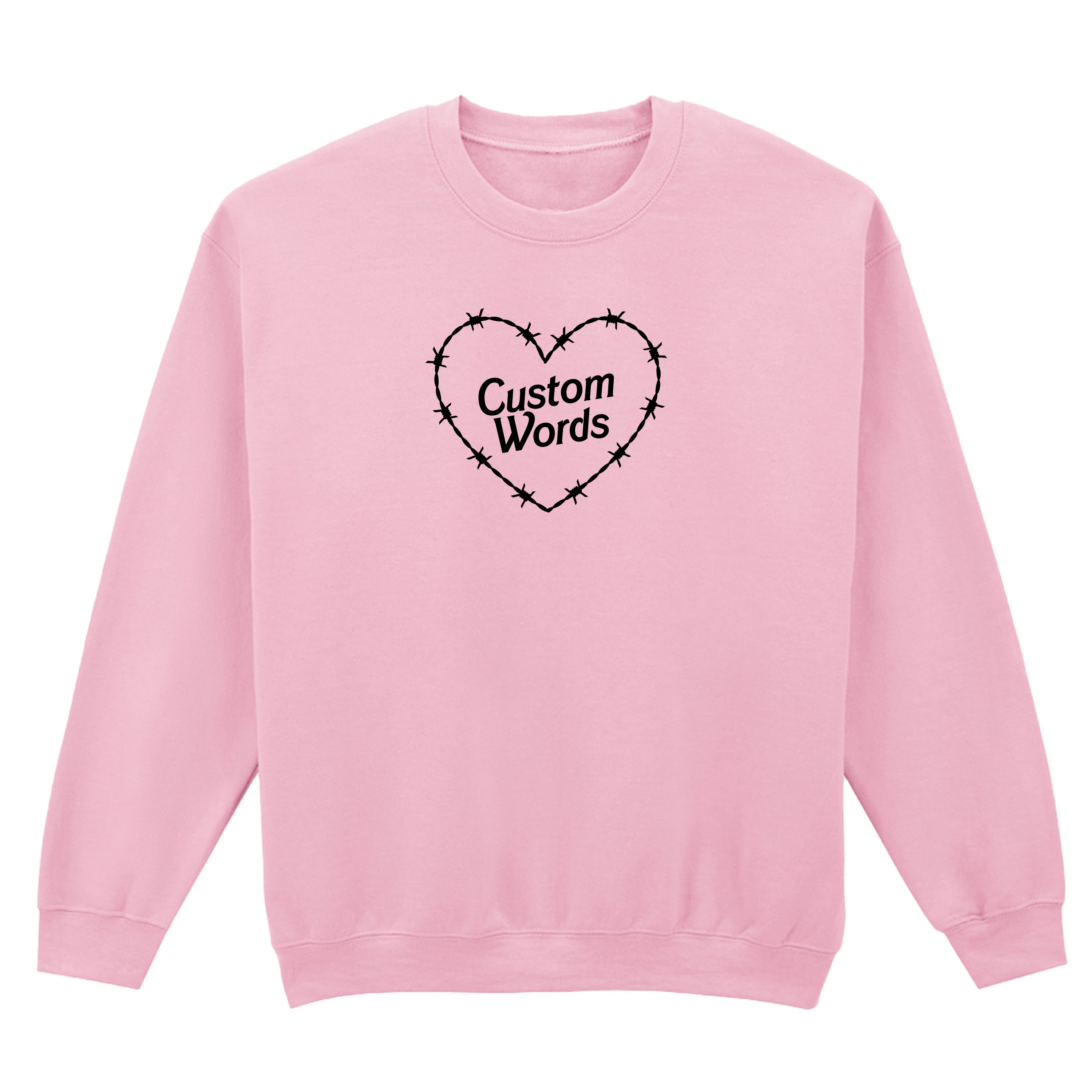 CUSTOM BARBED WIRE HEART SWEATSHIRT