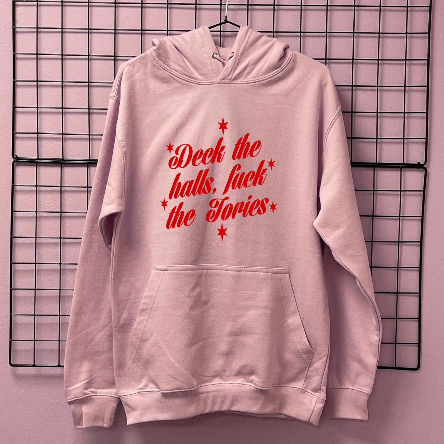 DECK THE HALLS FUCK THE TORIES HOODIE