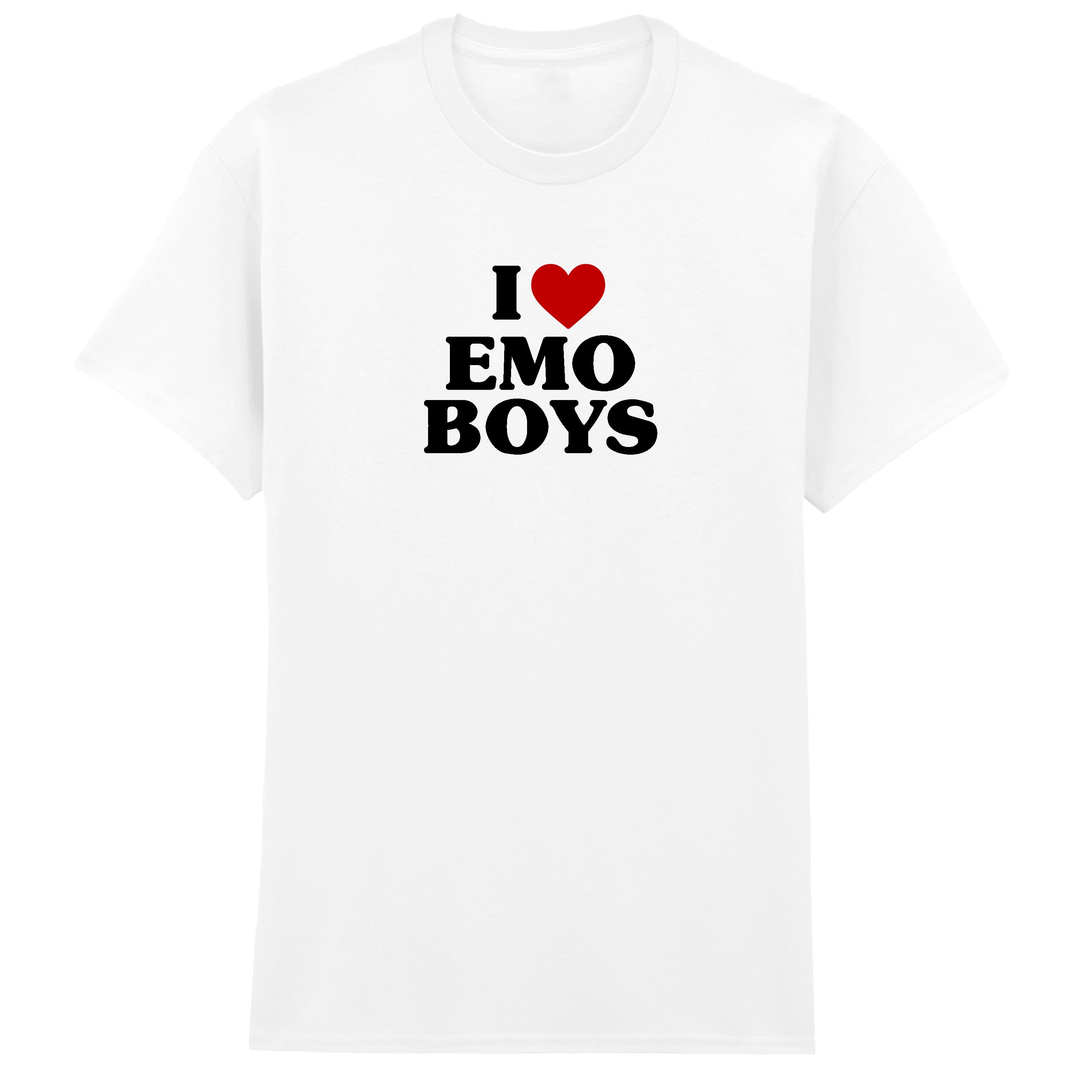 I LOVE EMO BOYS HEART T-SHIRT