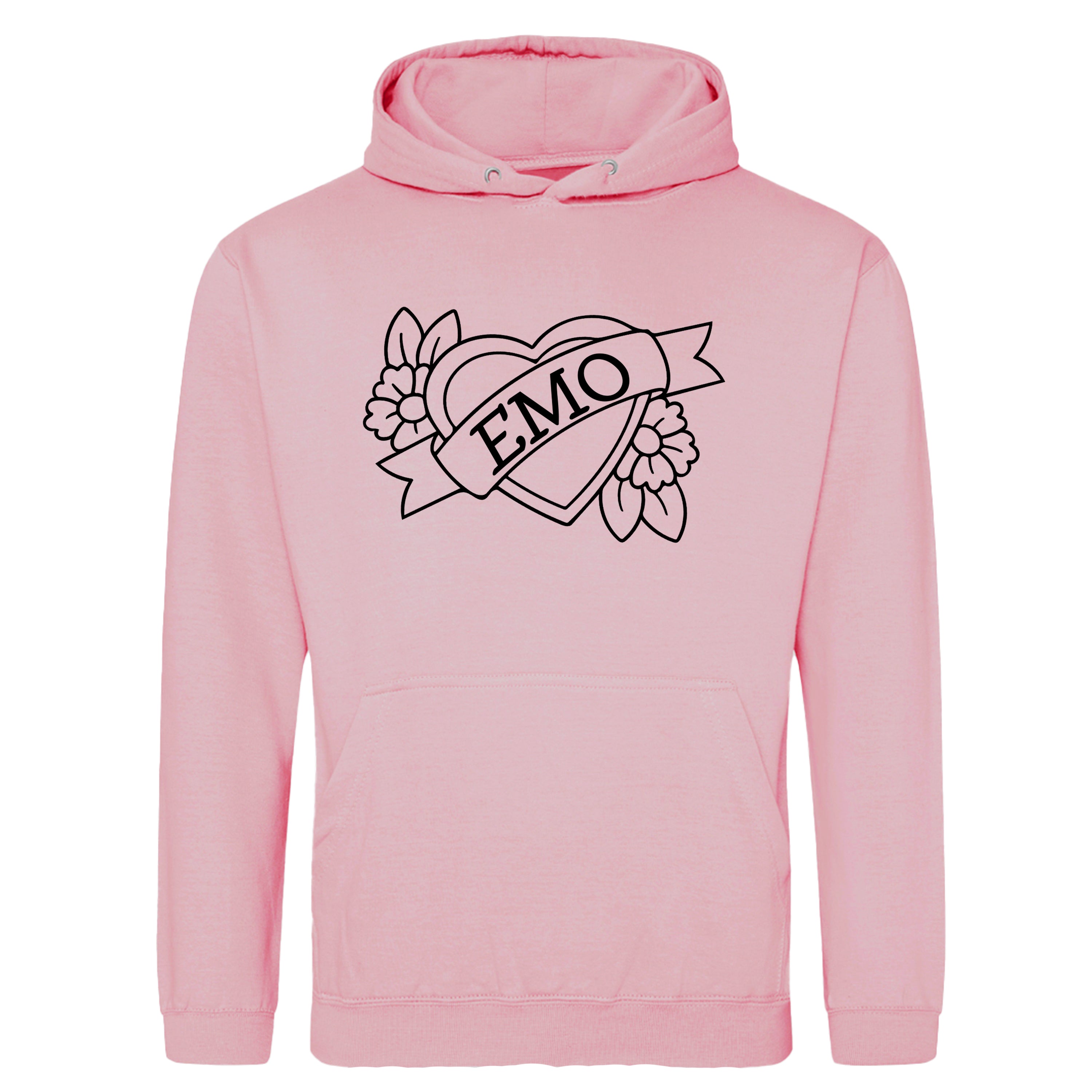 EMO HEART FLOWERS HOODIE