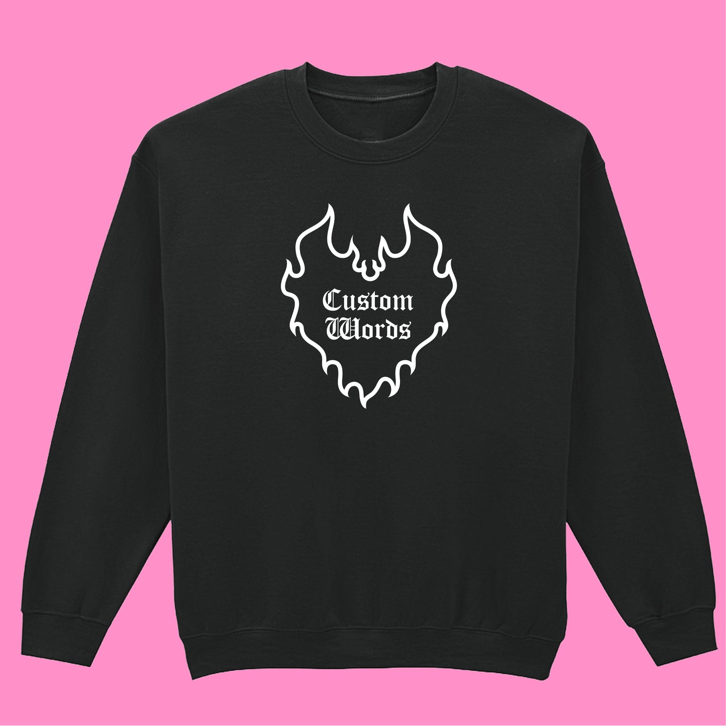 CUSTOM FLAME HEART SWEATSHIRT
