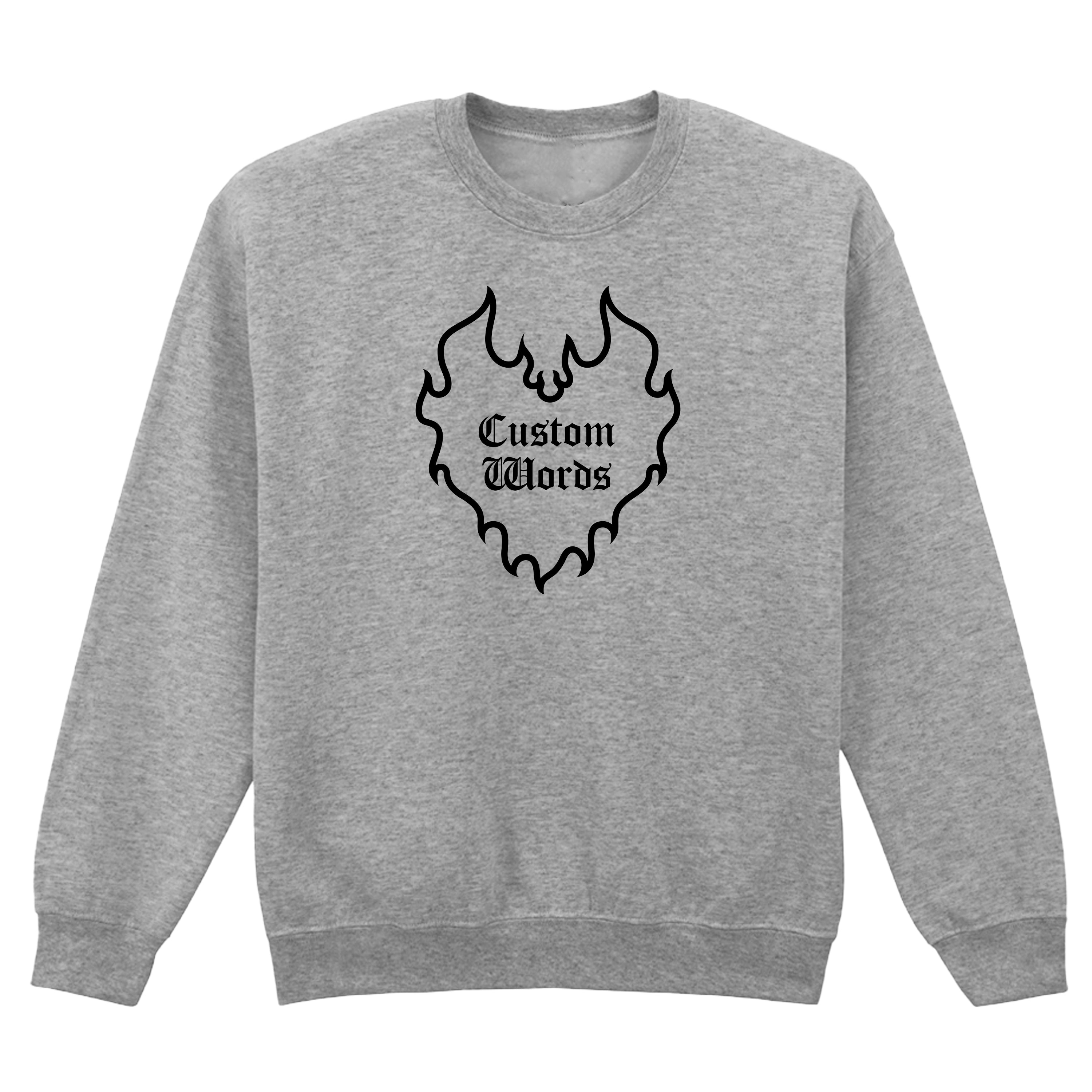 CUSTOM FLAME HEART SWEATSHIRT