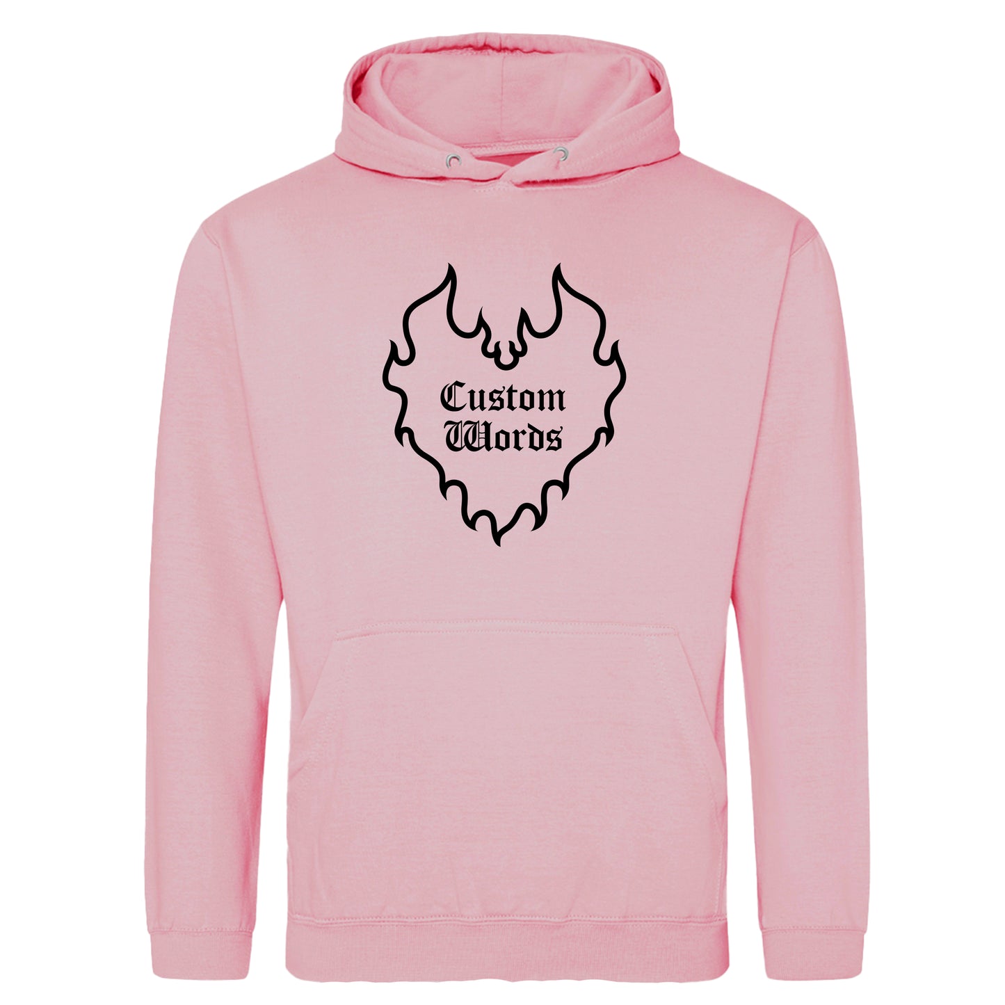 CUSTOM FLAME HEART HOODIE
