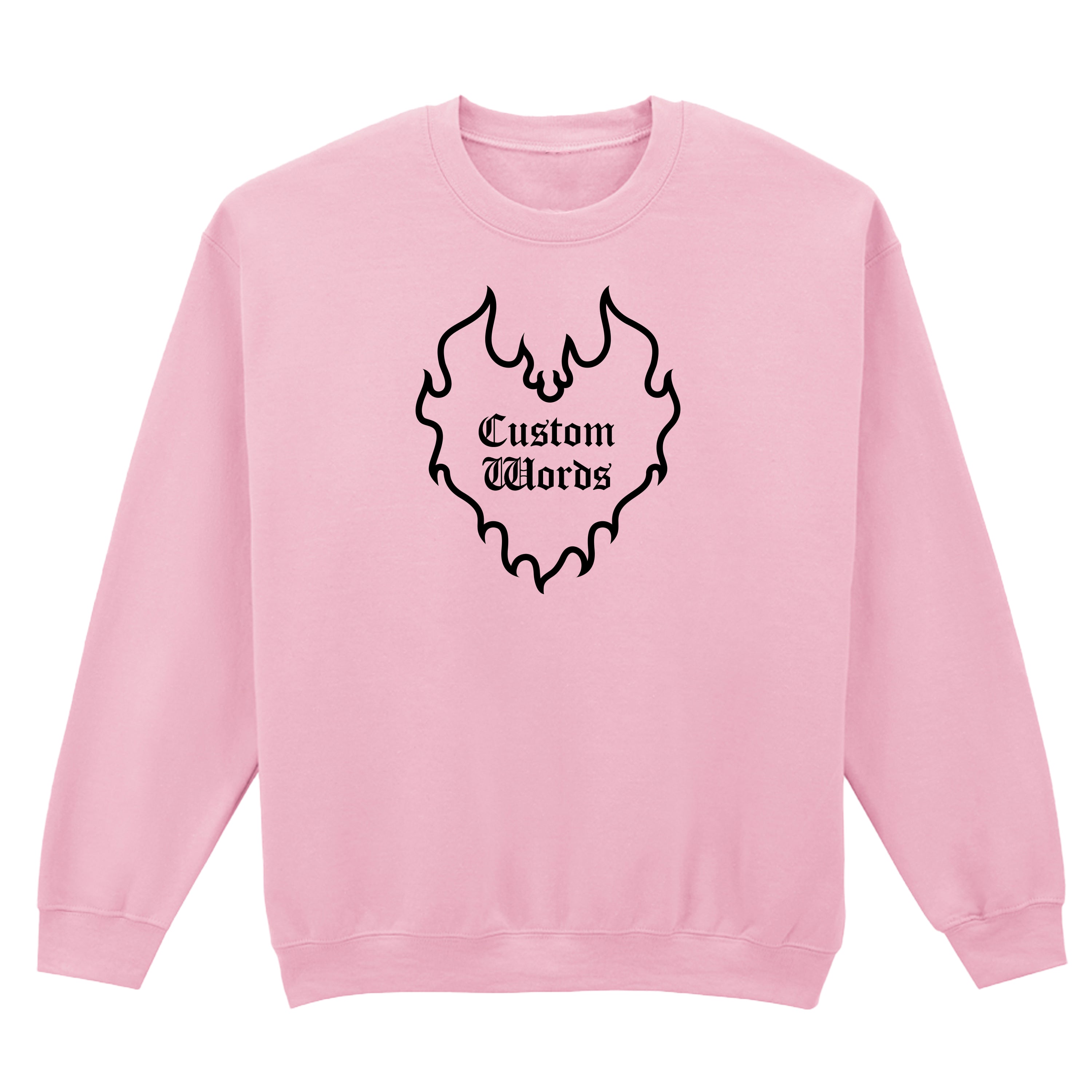 CUSTOM FLAME HEART SWEATSHIRT