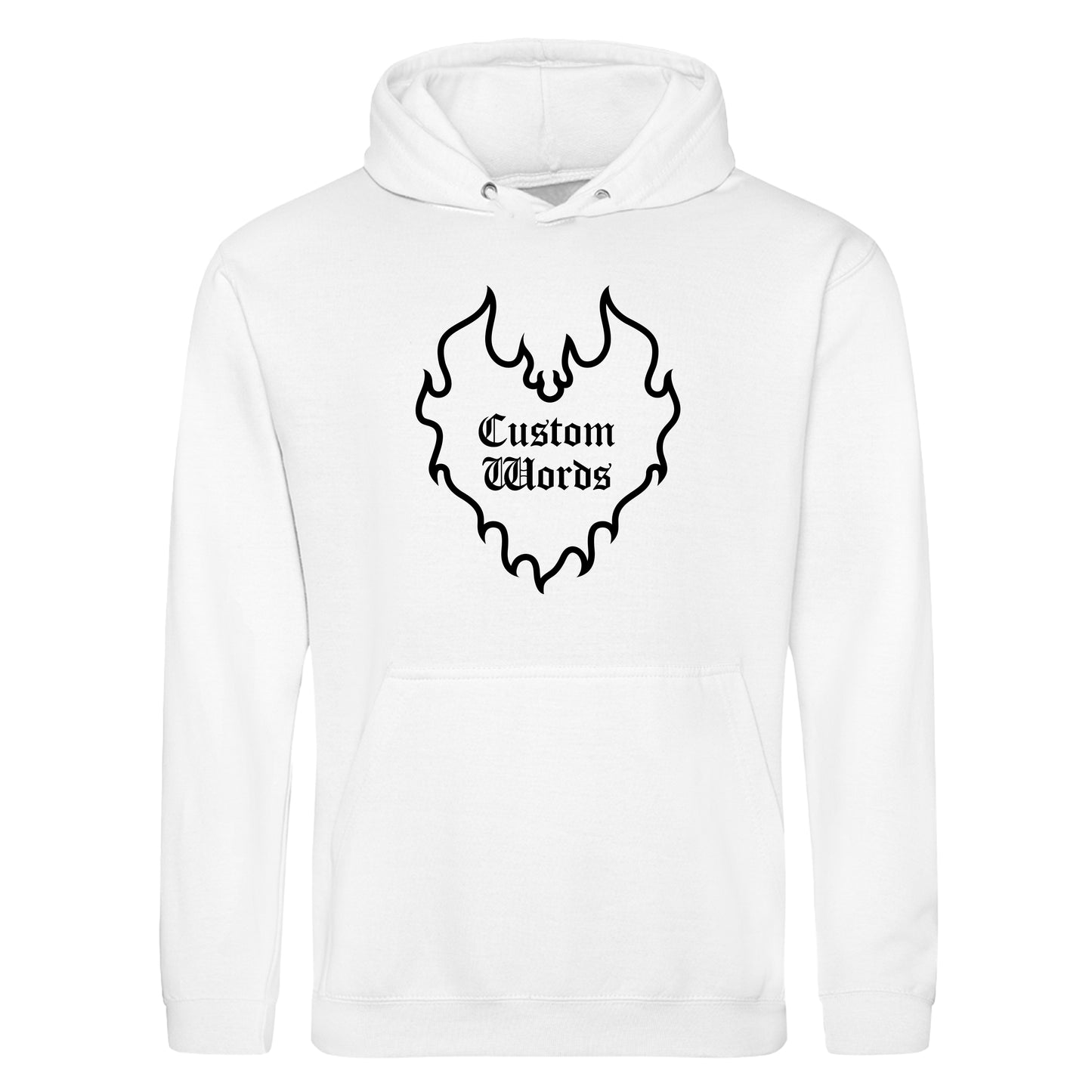 CUSTOM FLAME HEART HOODIE
