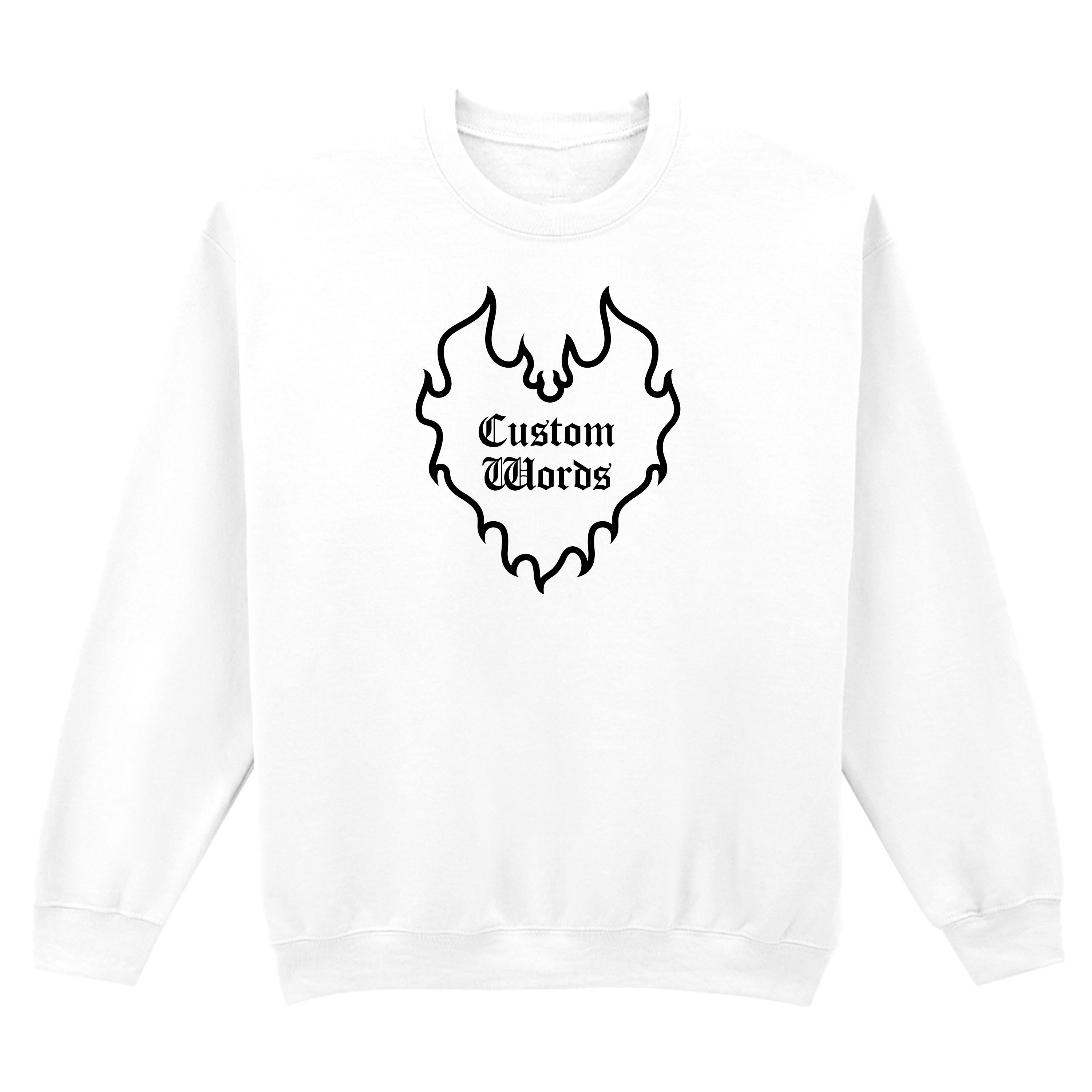 CUSTOM FLAME HEART SWEATSHIRT