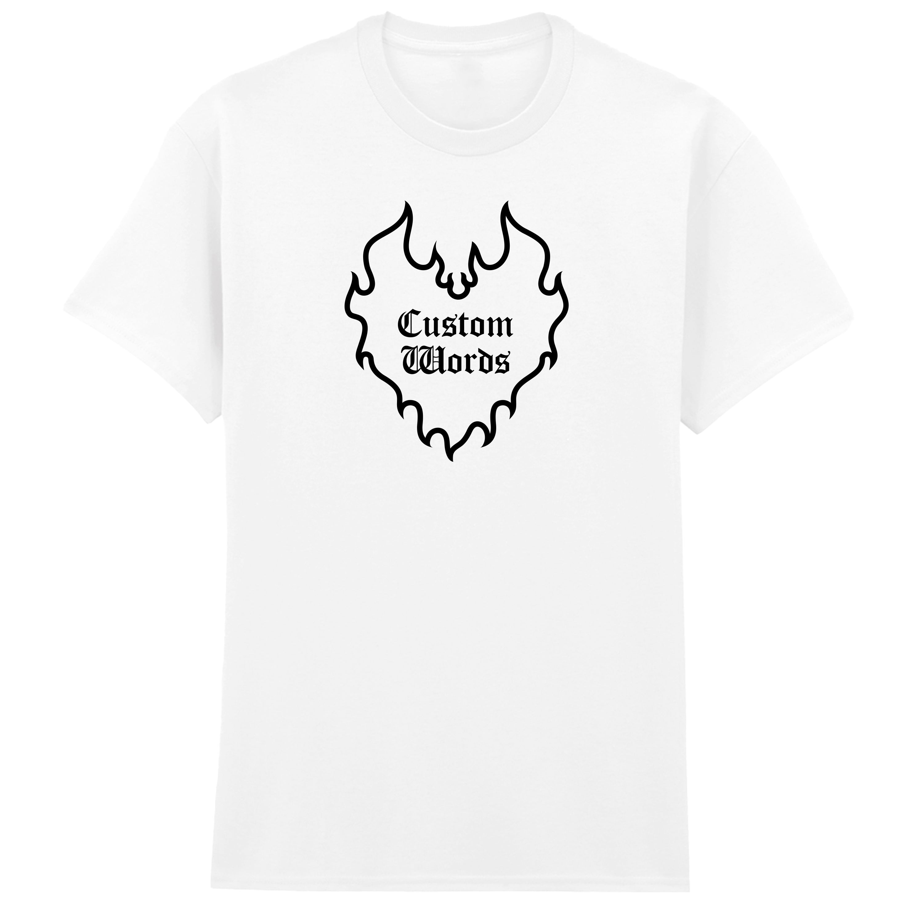 CUSTOM FLAME HEART T-SHIRT