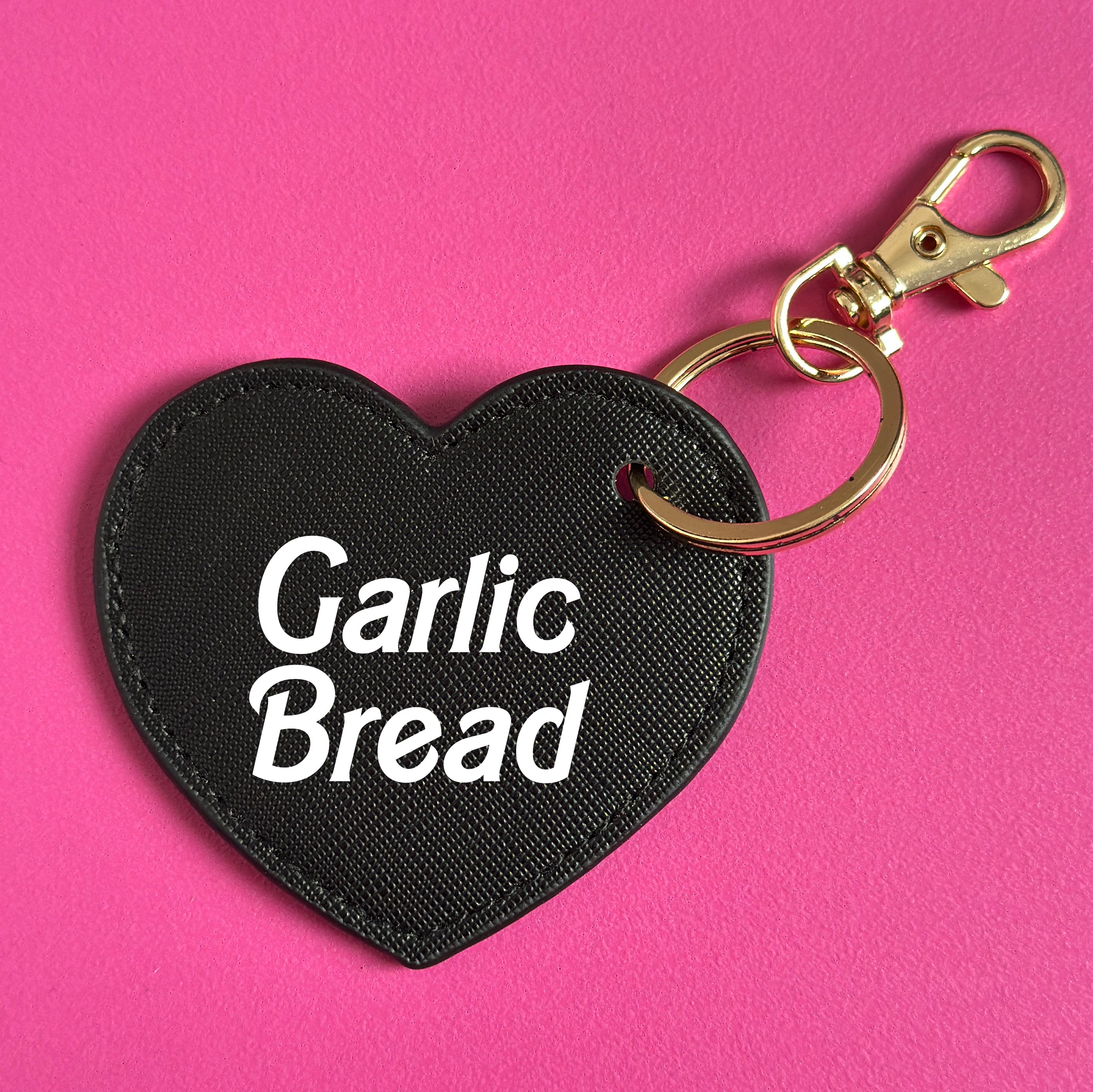 GARLIC BREAD HEART KEYRING