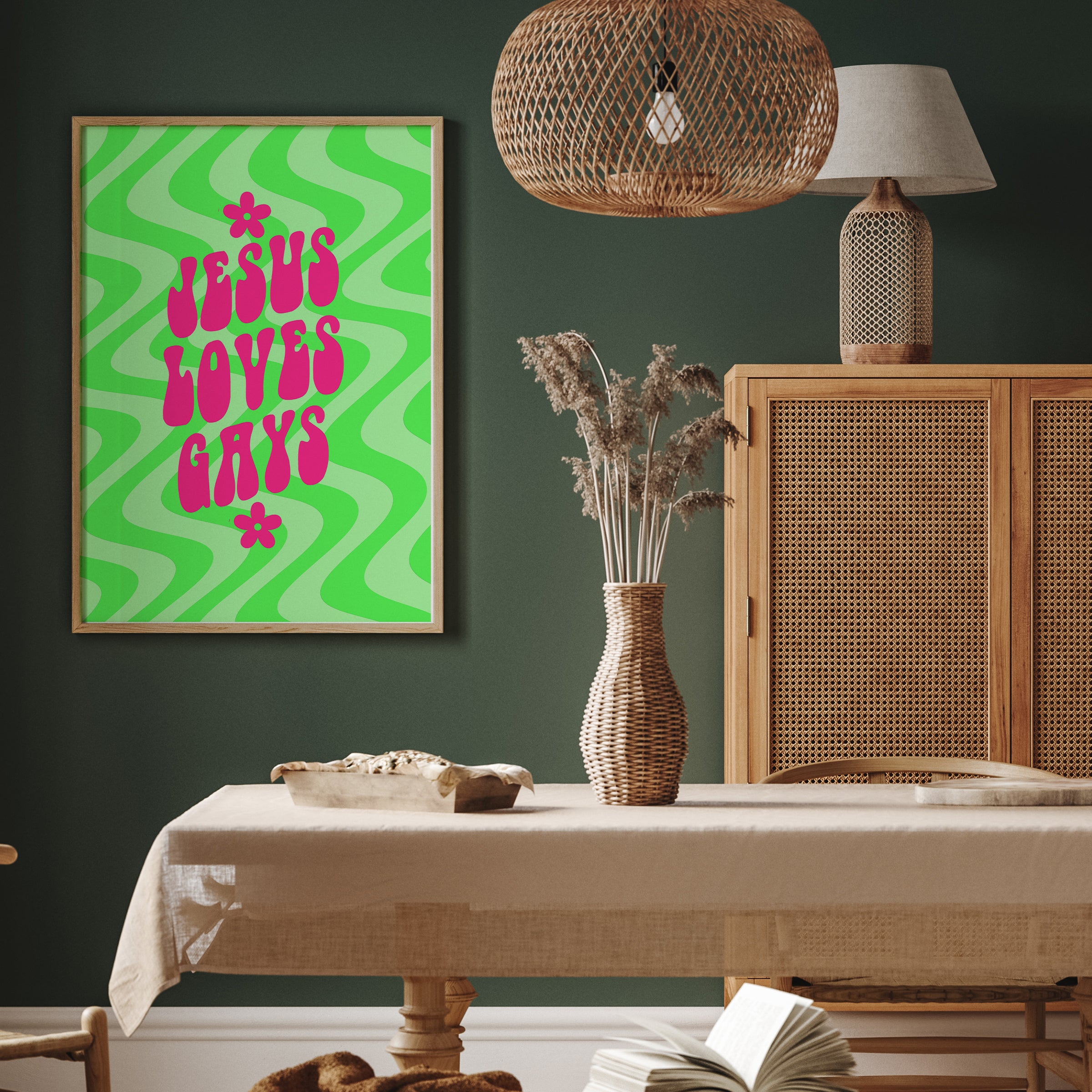 JESUS LOVES GAYS PRINT