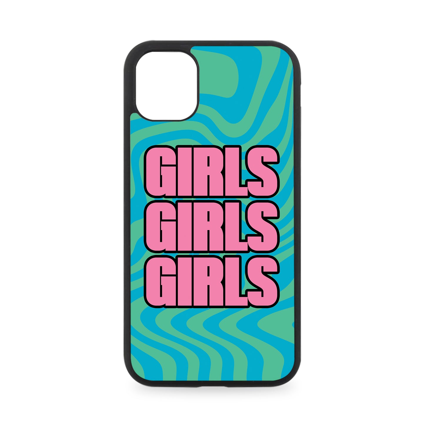 GIRLS GIRLS GIRLS RUBBER PHONE CASE