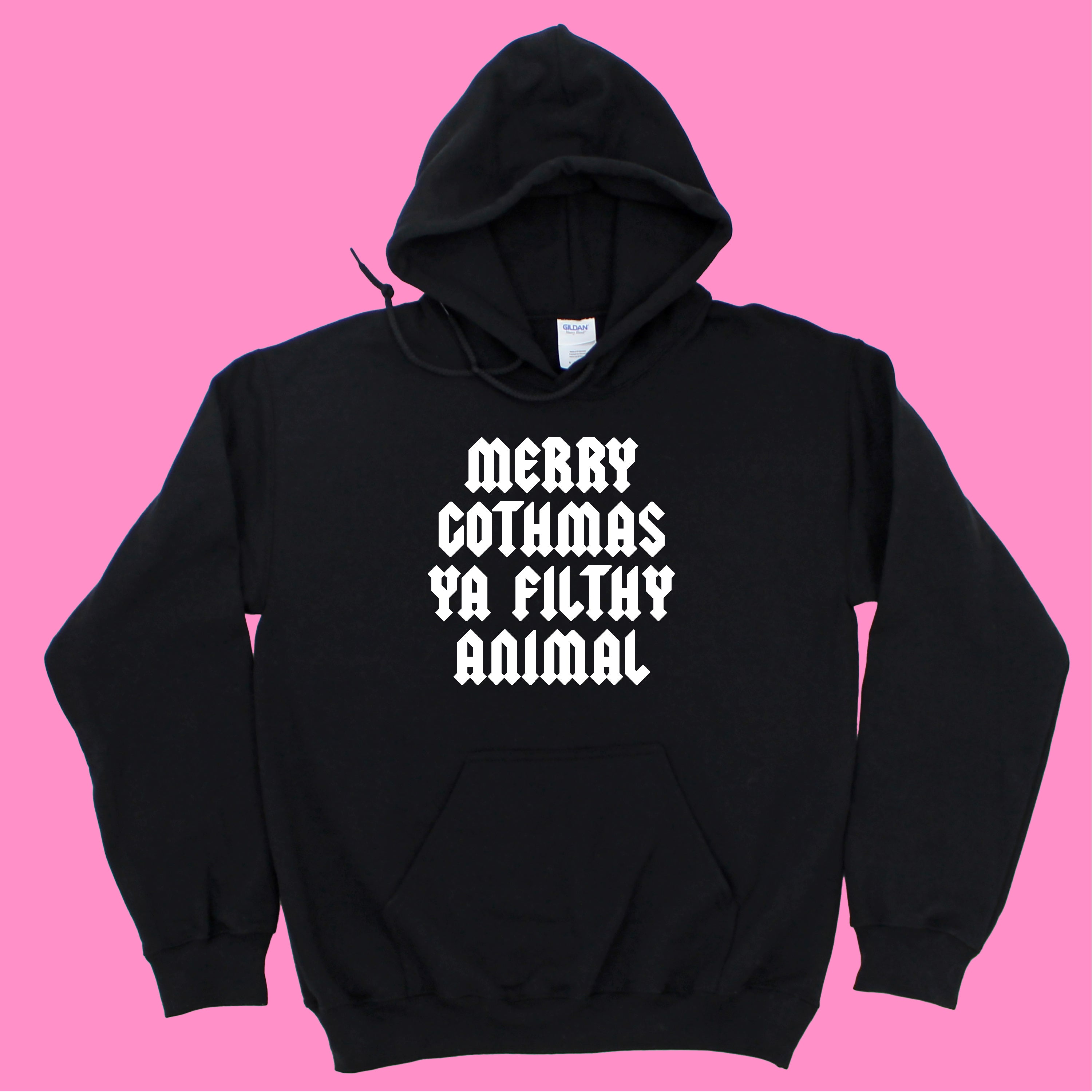 MERRY GOTHMAS YA FILTHY ANIMAL CHRISTMAS KIDS HOODIE