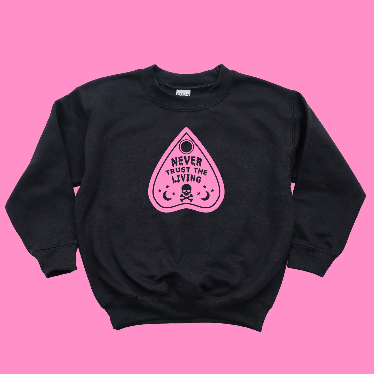 NEVER TRUST THE LIVING KIDS SWEATSHIRT
