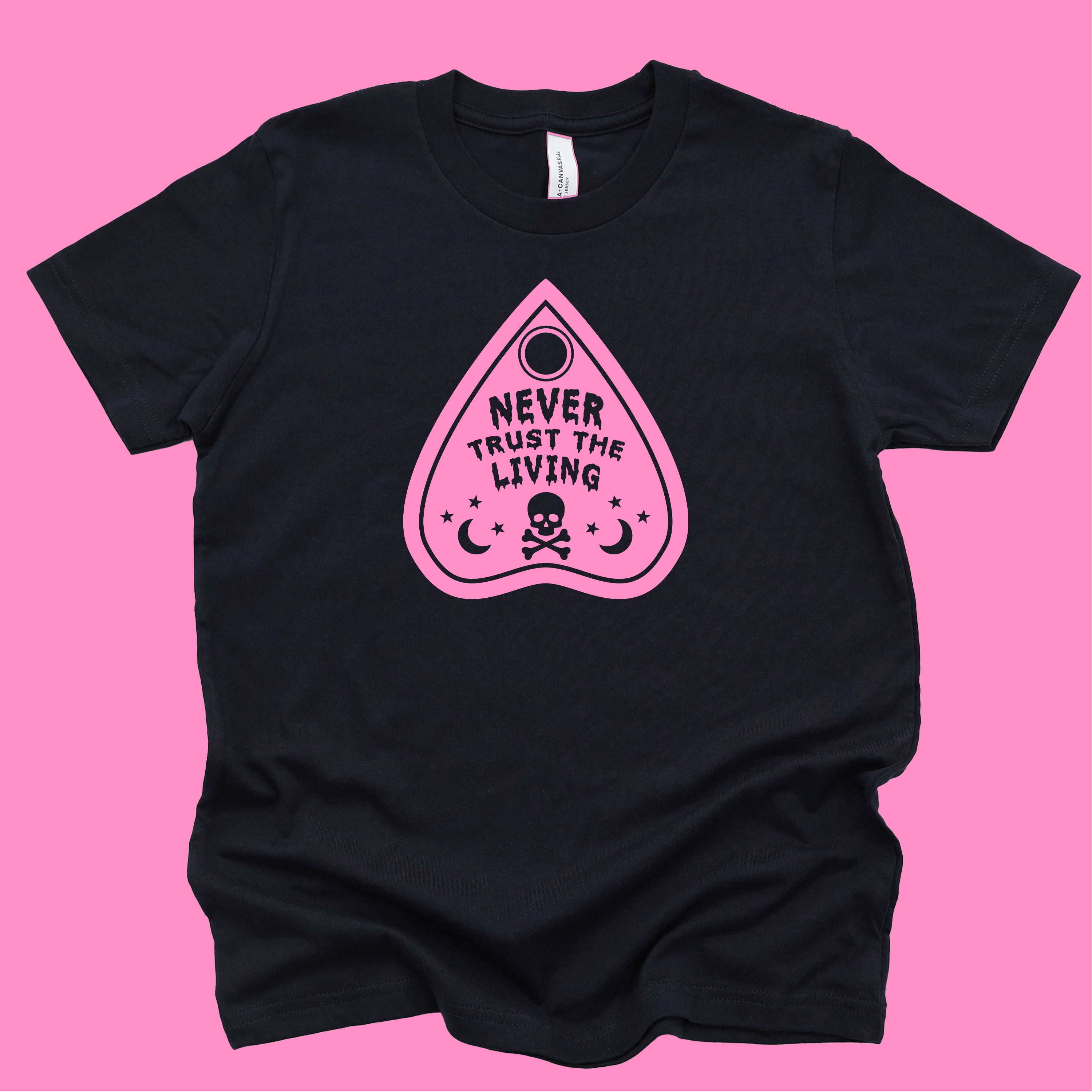 NEVER TRUST THE LIVING KIDS T-SHIRT