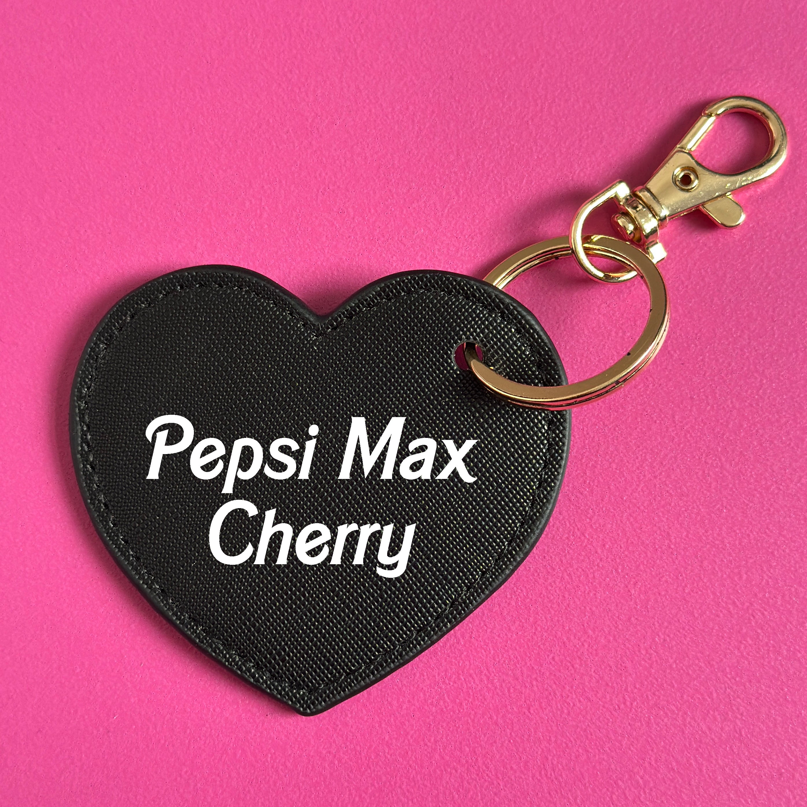 PEPSI MAX CHERRY HEART KEYRING