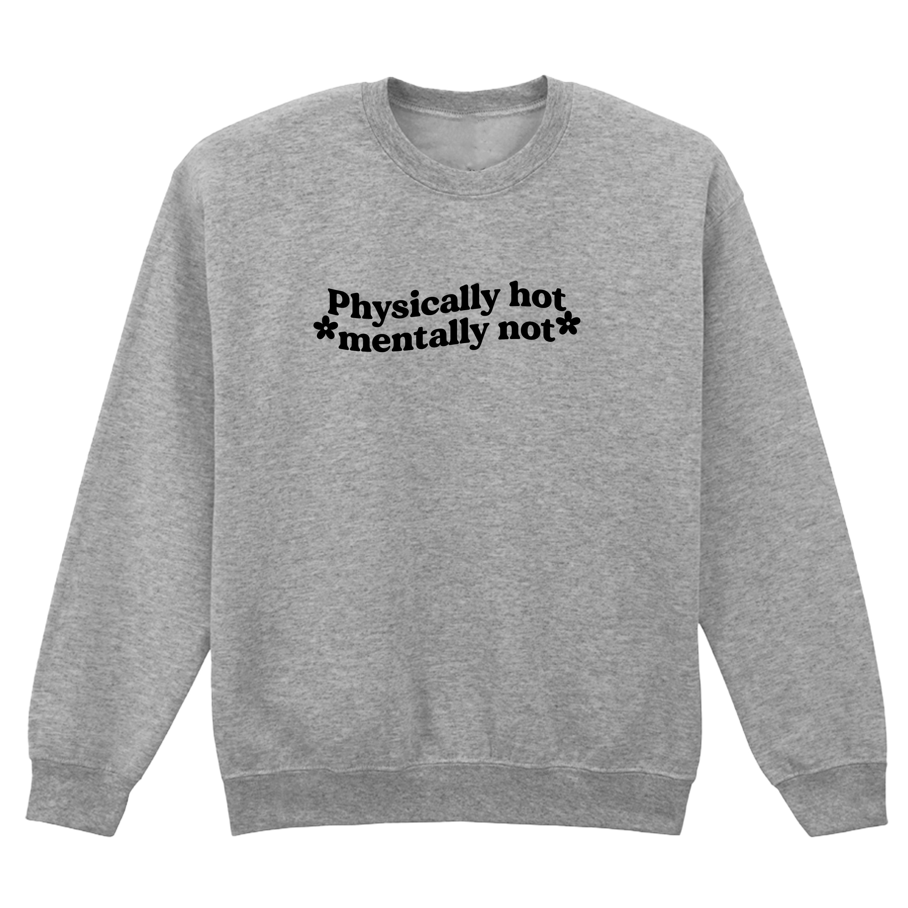 PHYSICALLY HOT MENTALLY NOT SWEATSHIRT