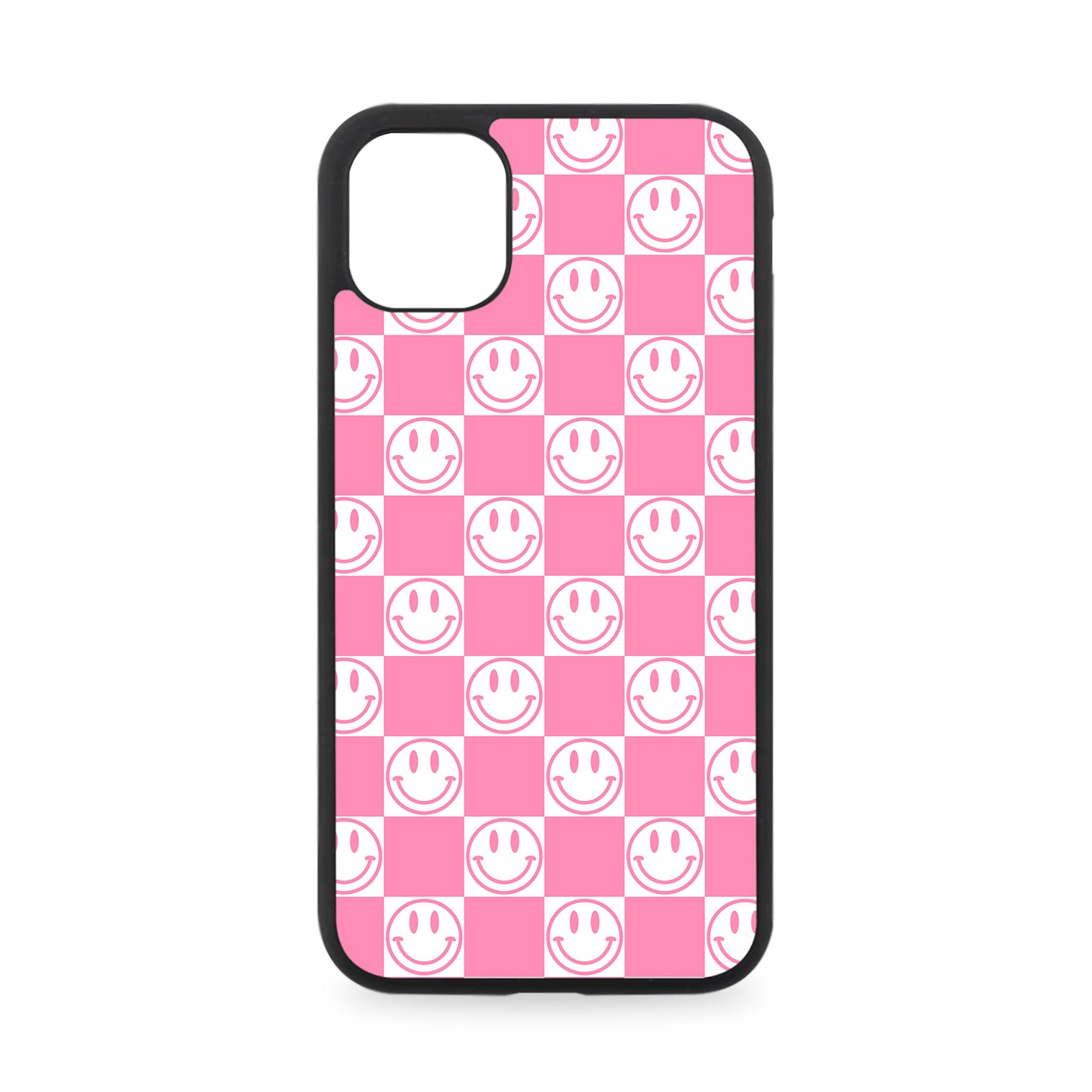 SMILEY CHECKERBOARD RUBBER PHONE CASE