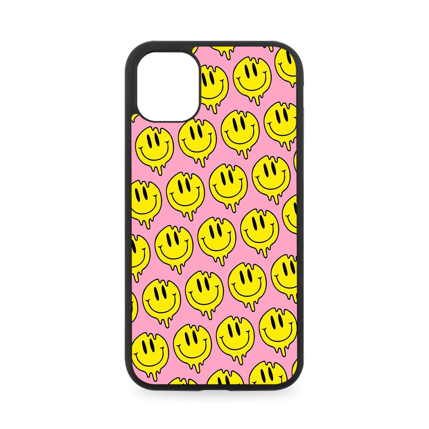YELLOW SMILEY RUBBER PHONE CASE