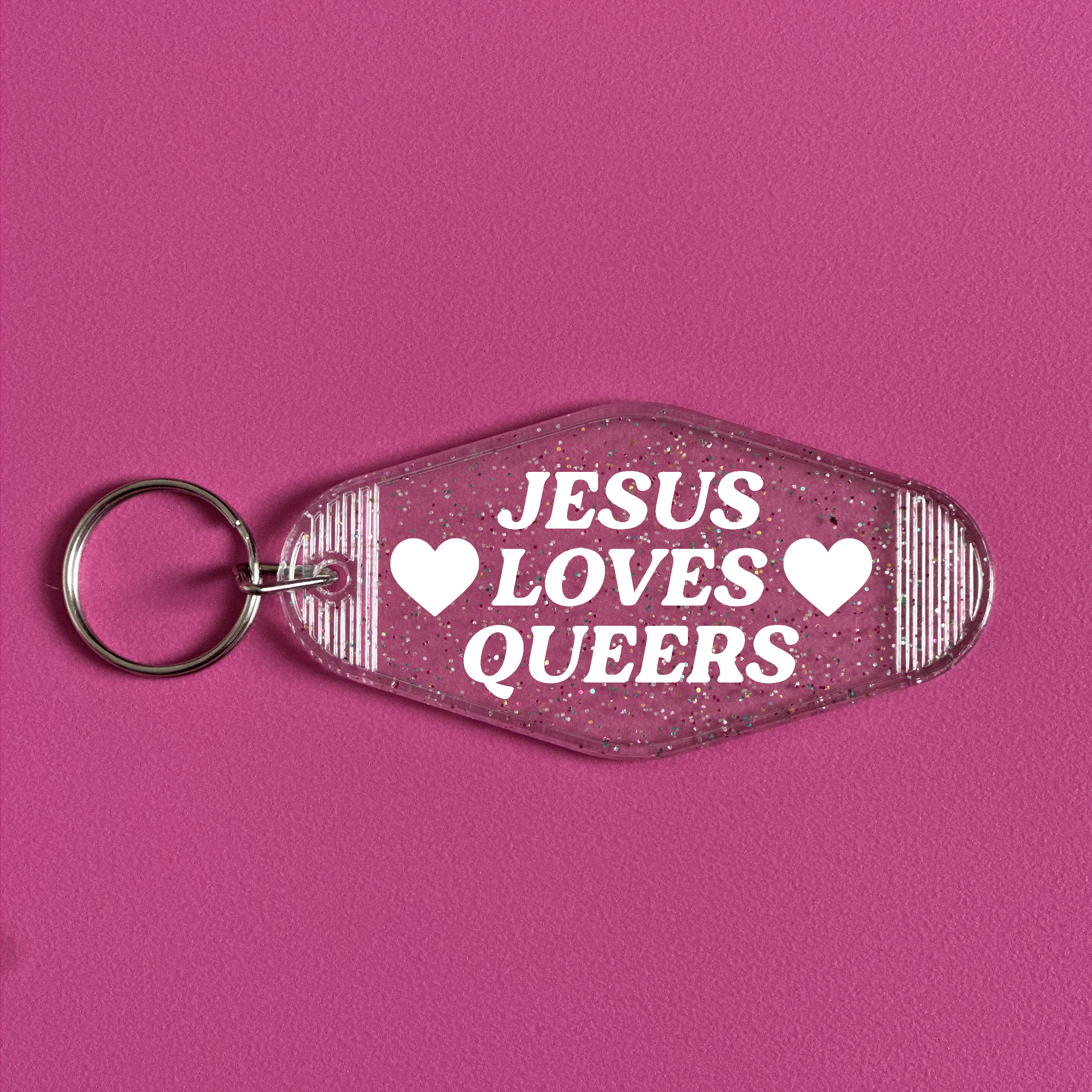 JESUS LOVES QUEERS KEYRING