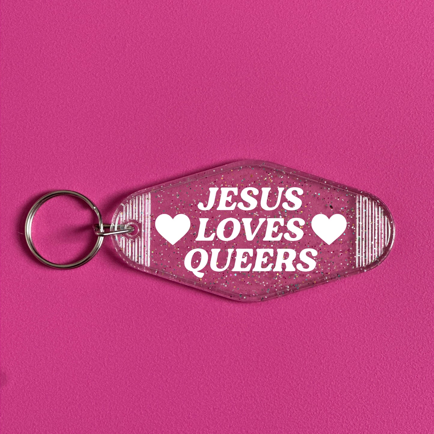 JESUS LOVES QUEERS KEYRING