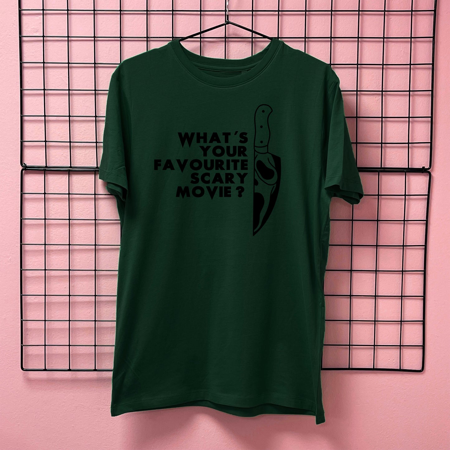 WHAT'S YOUR FAVOURITE SCARY MOVIE T-SHIRT