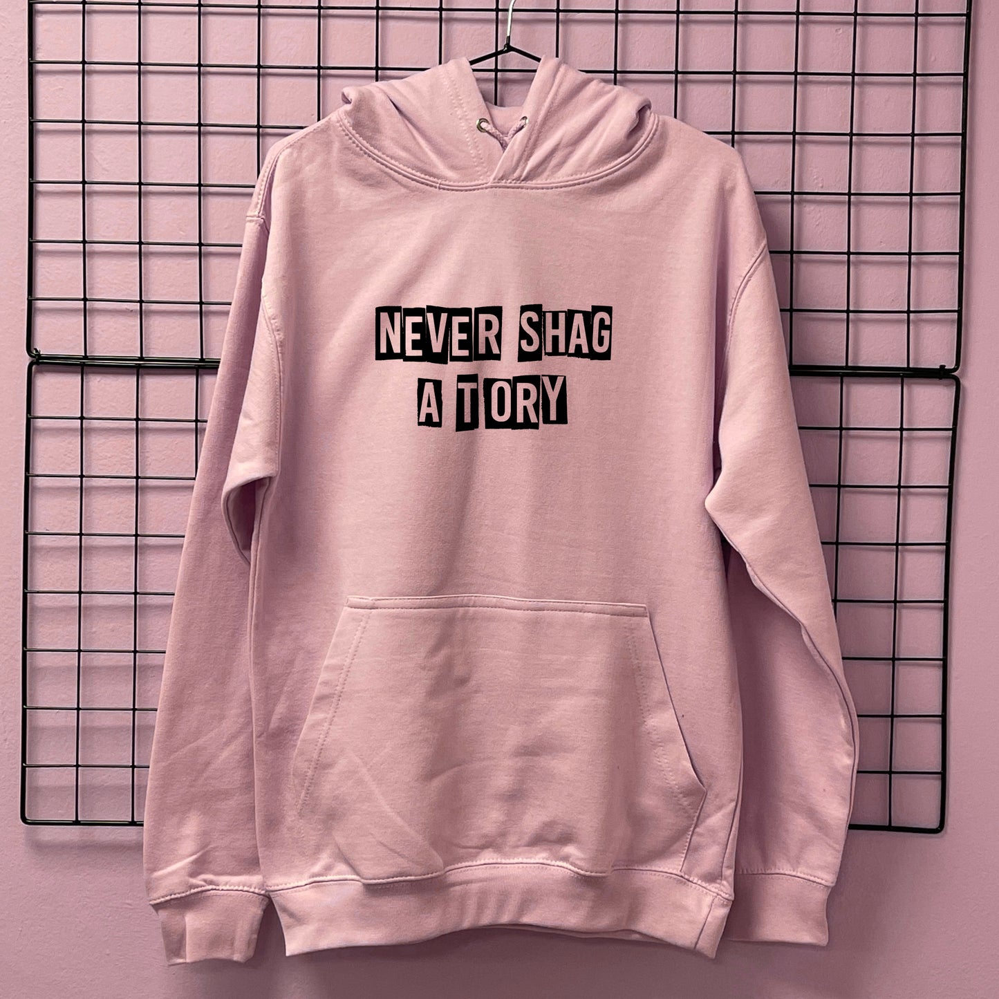 NEVER SHAG A TORY HOODIE