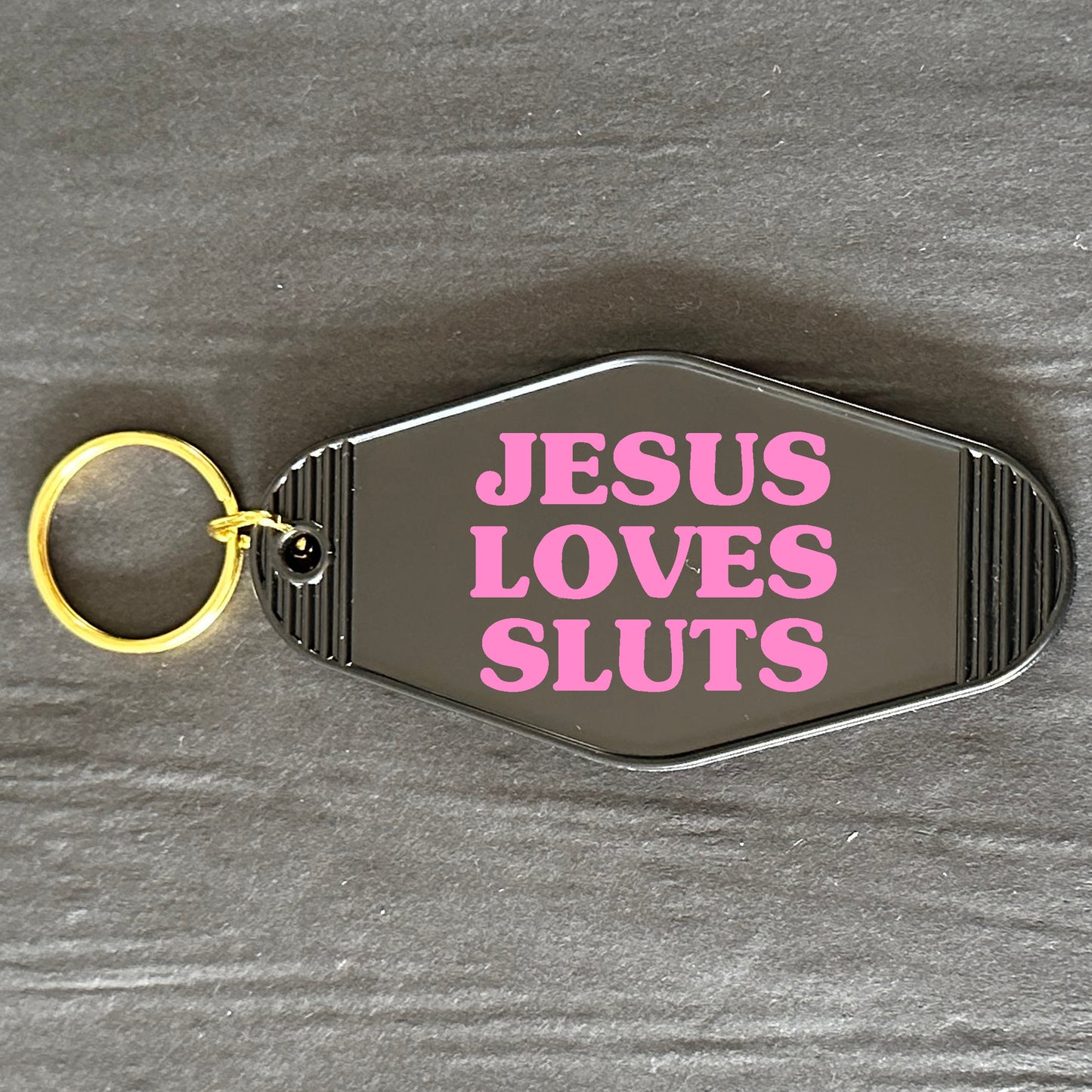 JESUS LOVES SLUTS KEYRING