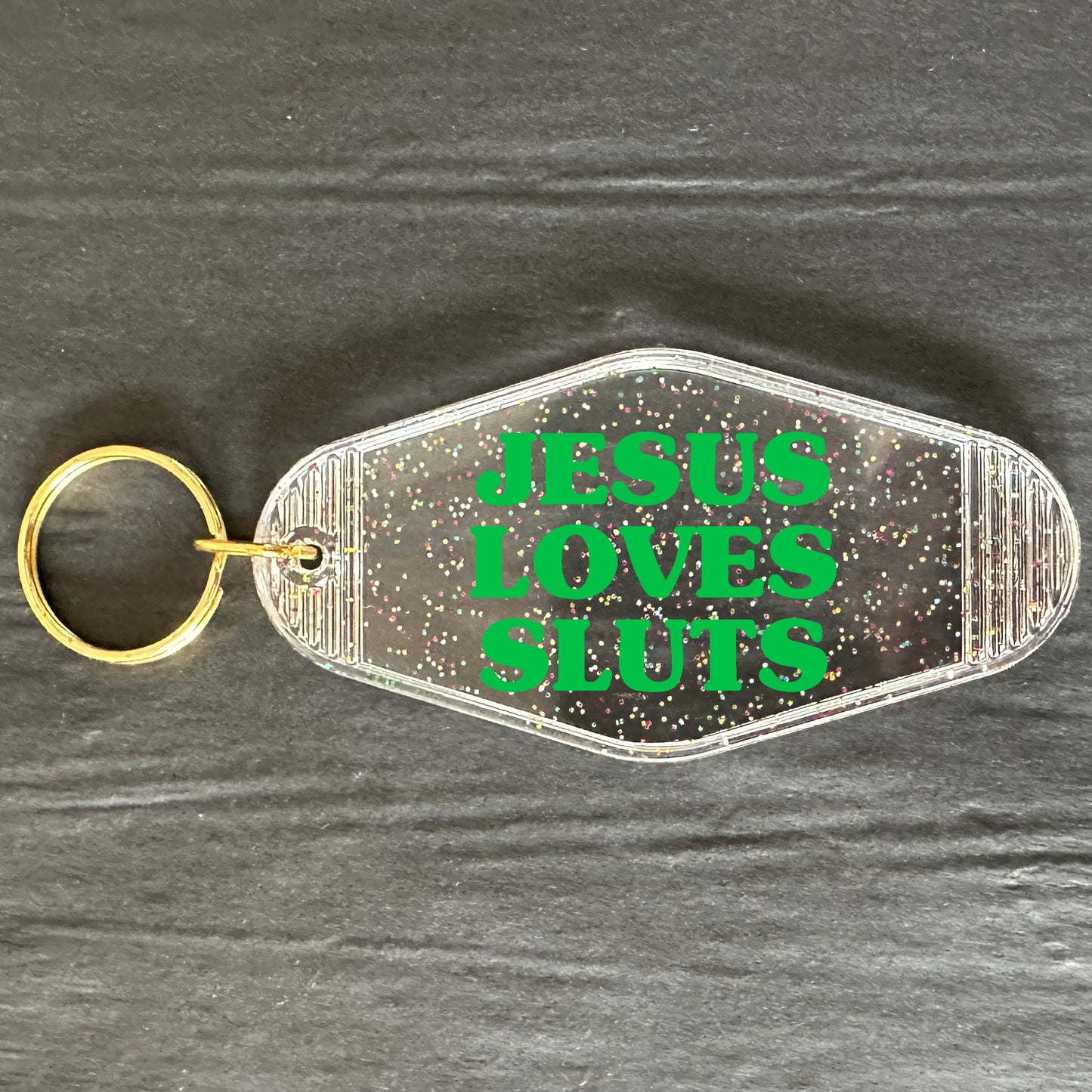 JESUS LOVES SLUTS KEYRING