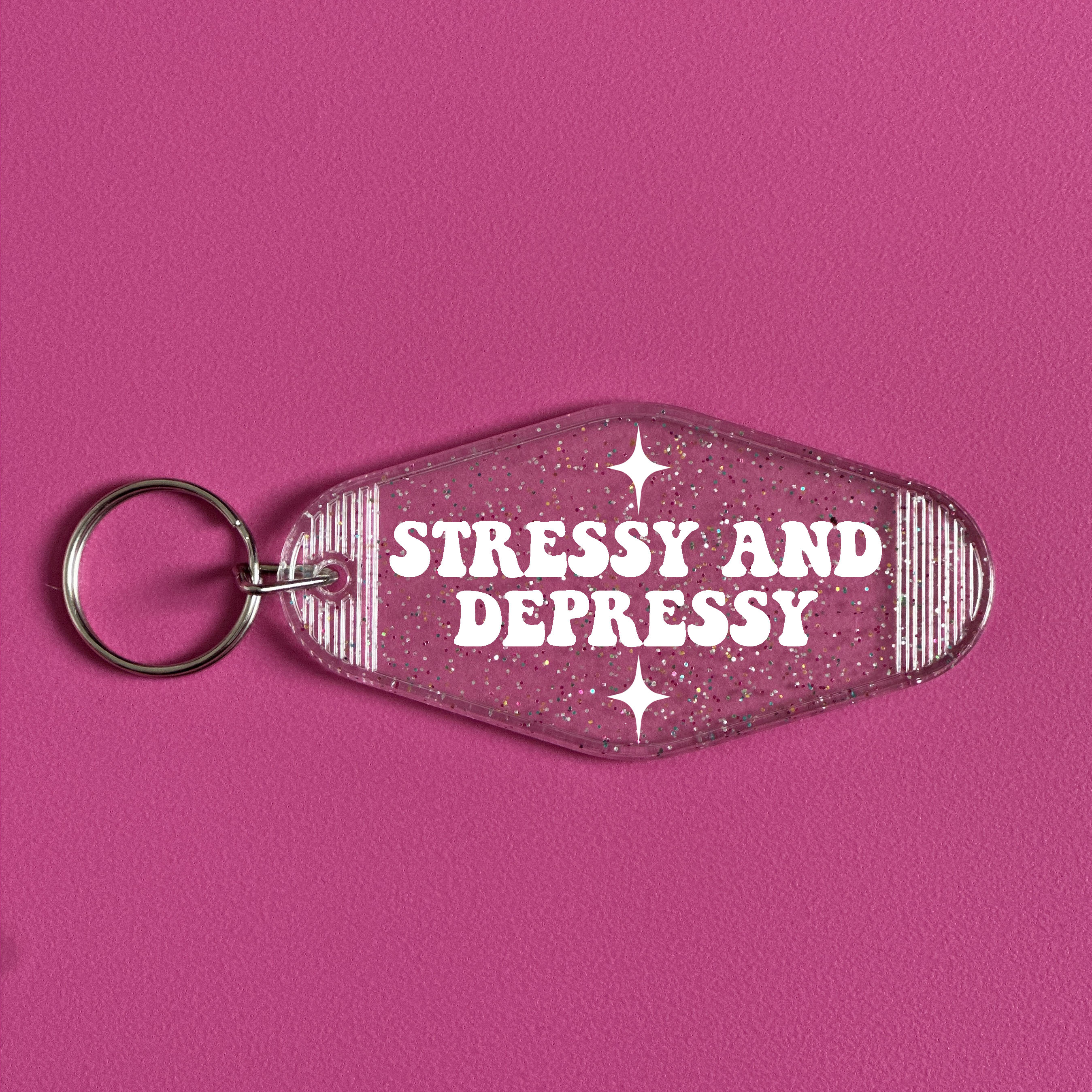 STRESSY AND DEPRESSY KEYRING
