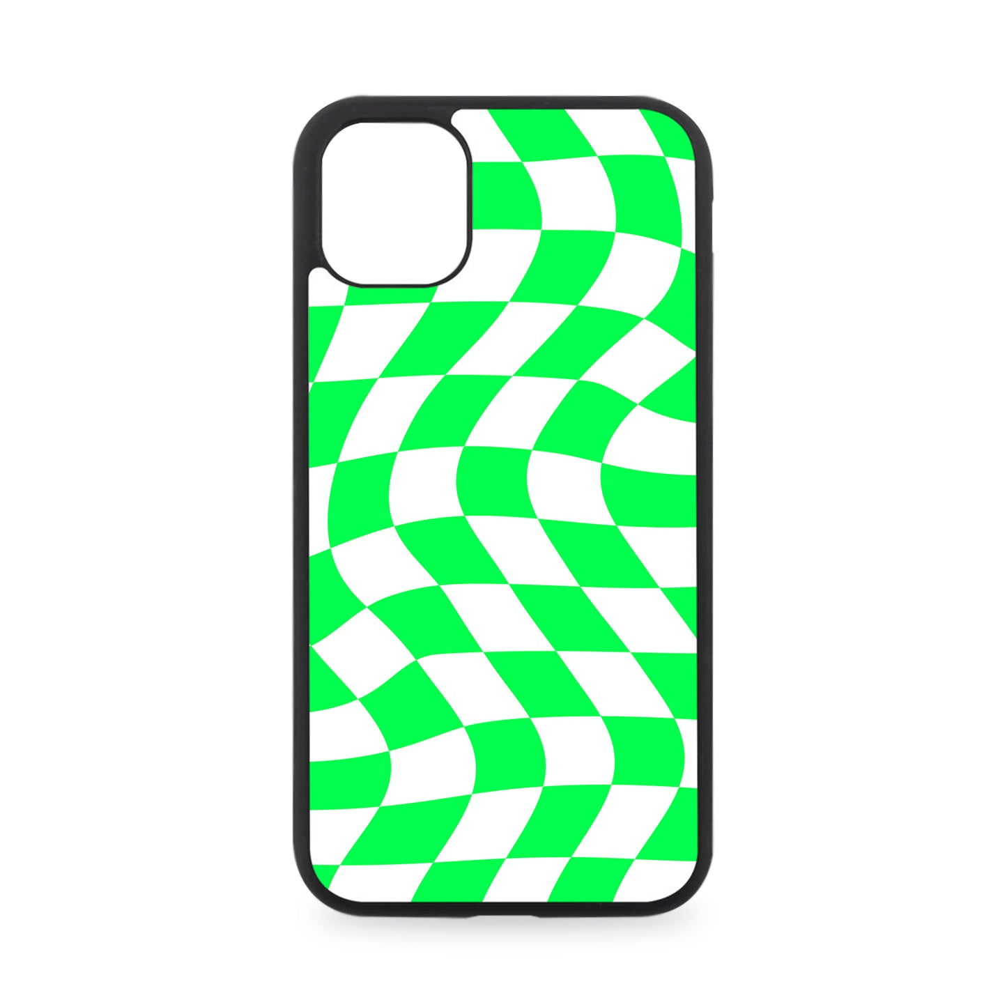 WARPED CHECKERBOARD RUBBER PHONE CASE