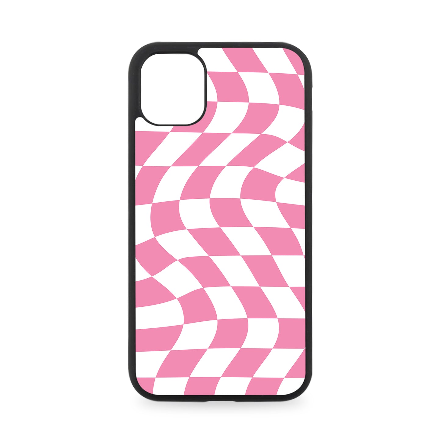 WARPED CHECKERBOARD RUBBER PHONE CASE