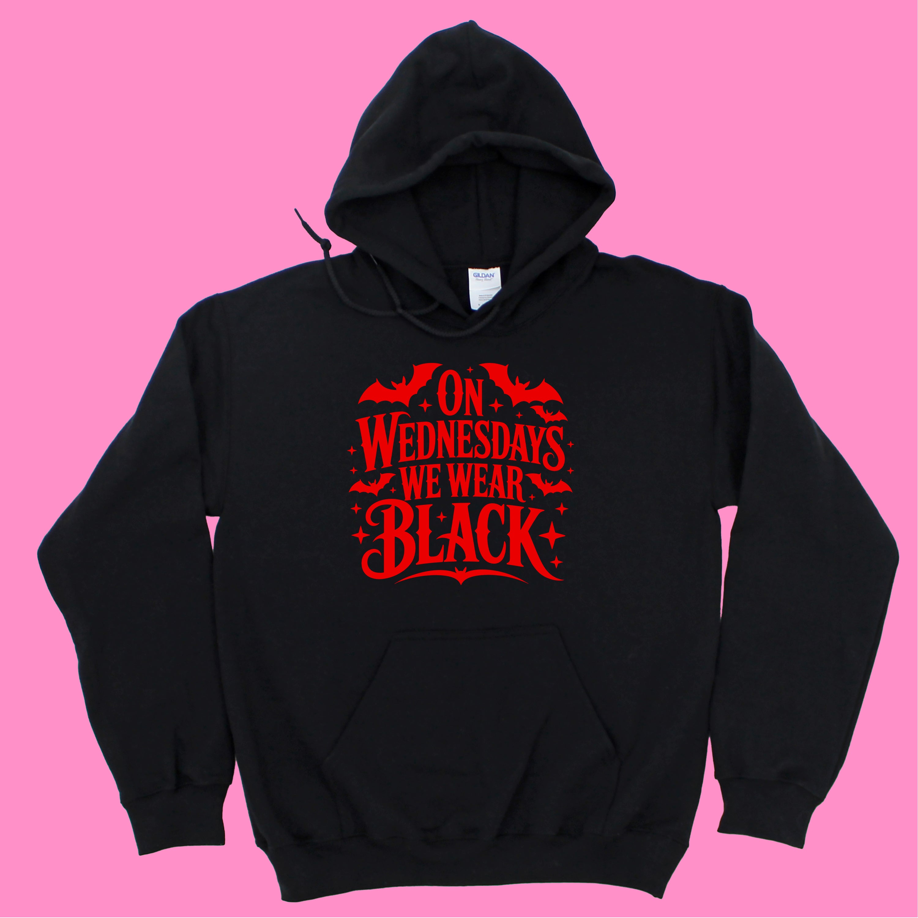 ON WEDNESDAYS WE WEAR BLACK KIDS HOODIE