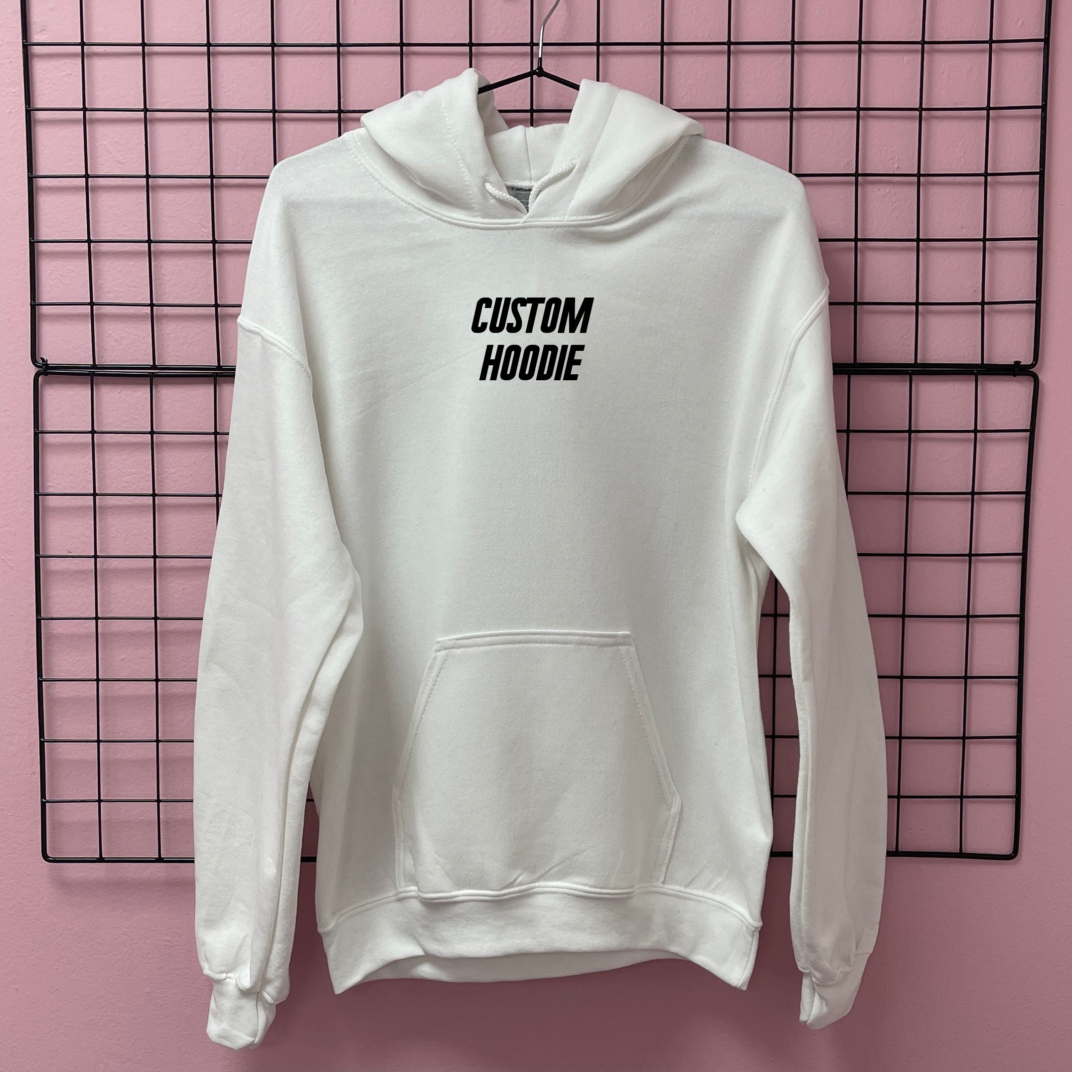 White hoodie custom best sale