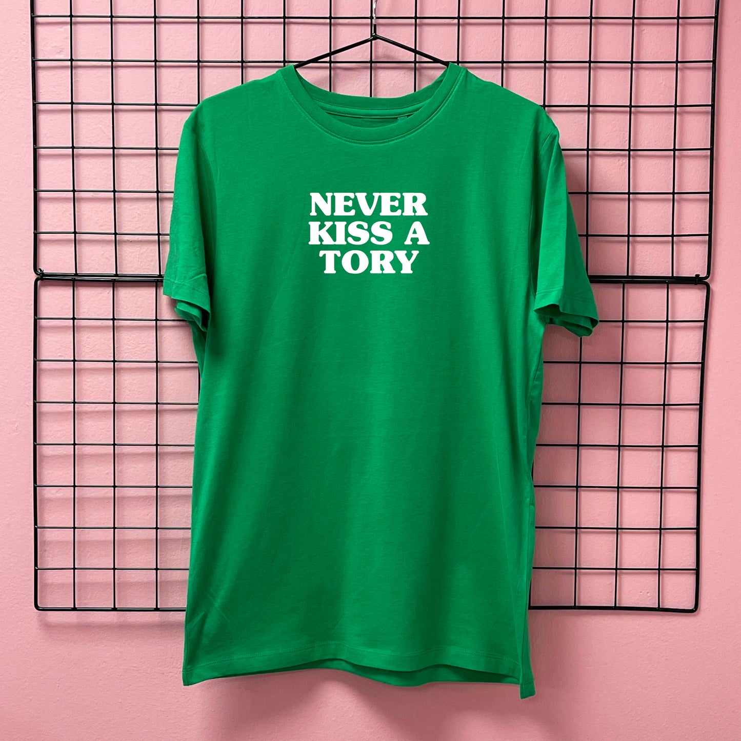 NEVER KISS A TORY T-SHIRT