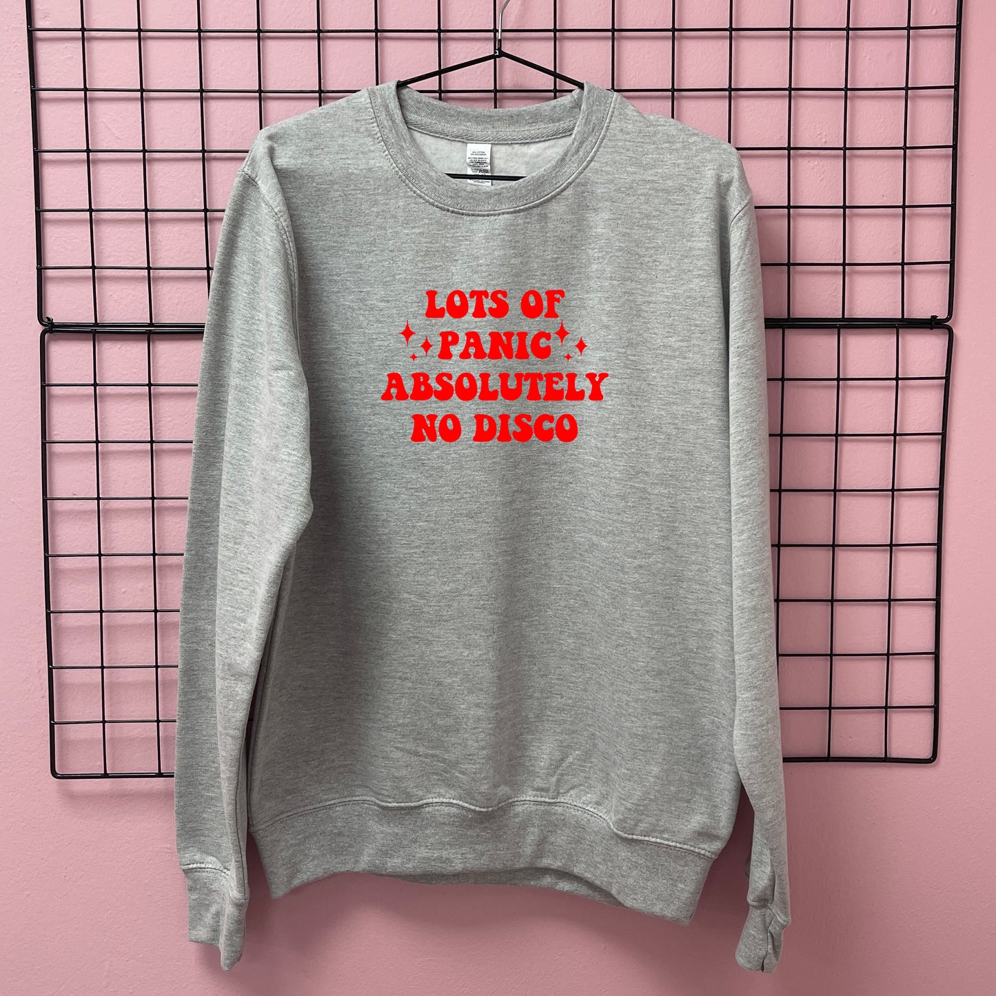 LOTS OF PANIC ABSOLUTELY NO DISCO SWEATSHIRT