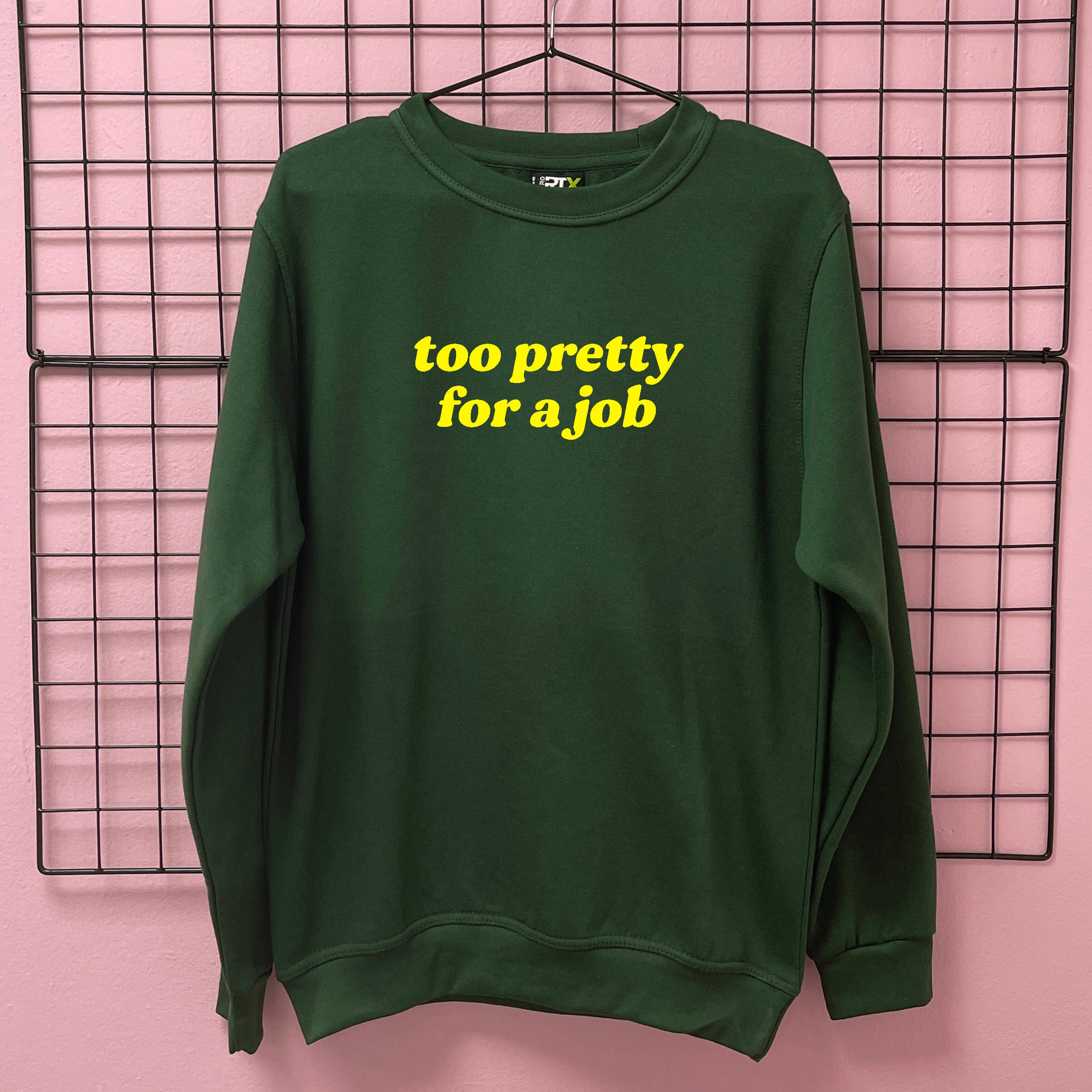 TOO PRETTY FOR A JOB SWEATSHIRT