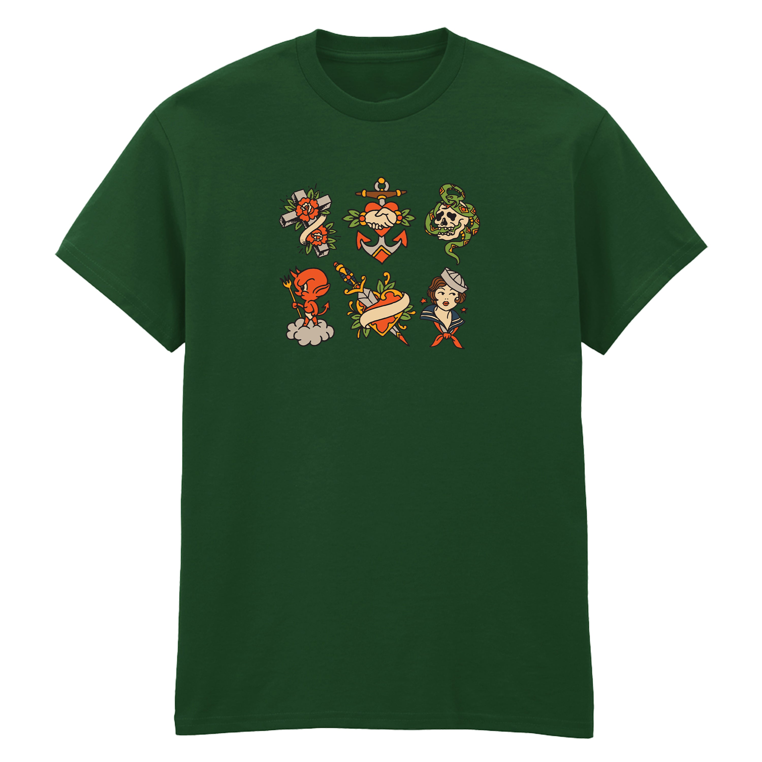 SIX TRADITIONAL TATTOO T-SHIRT