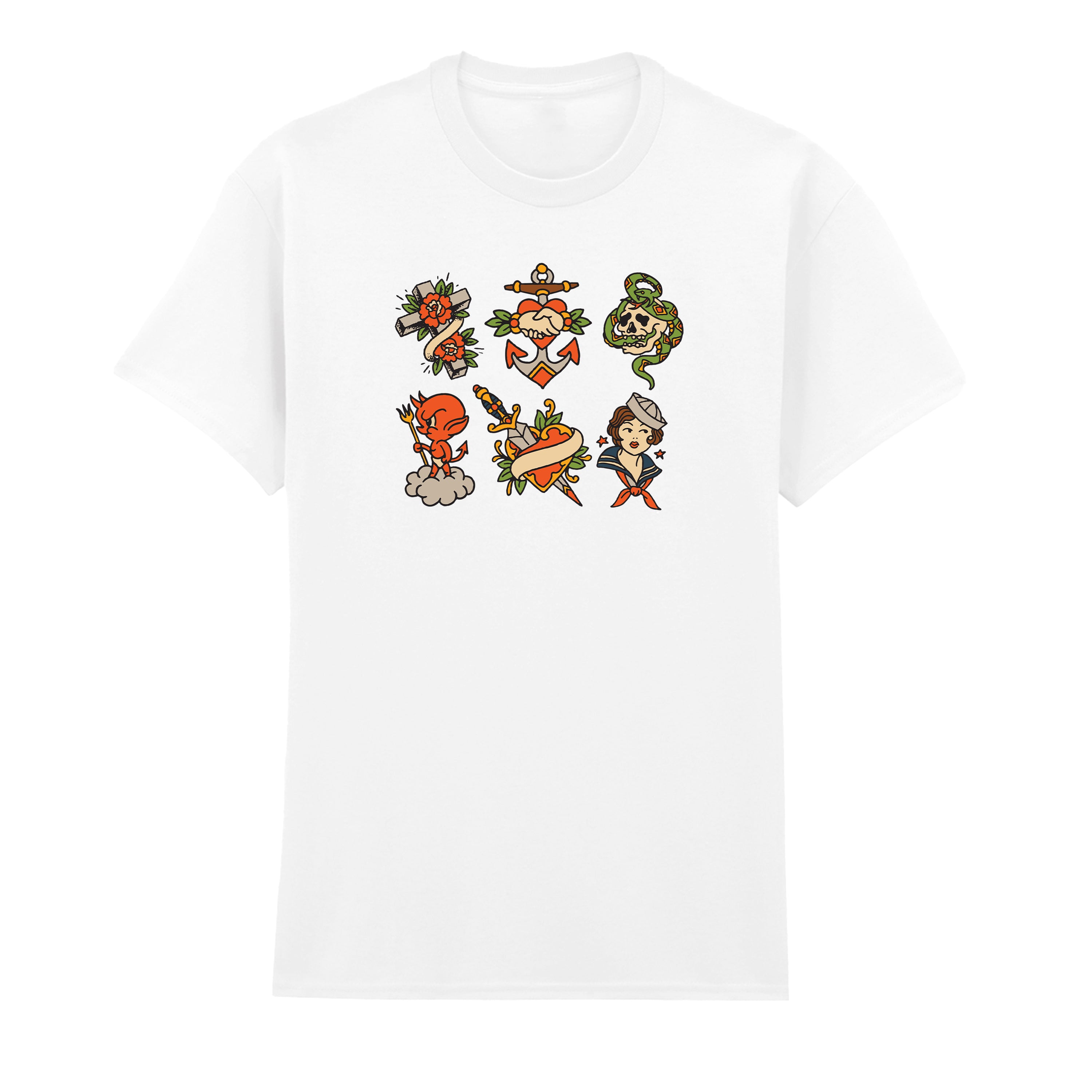 SIX TRADITIONAL TATTOO T-SHIRT