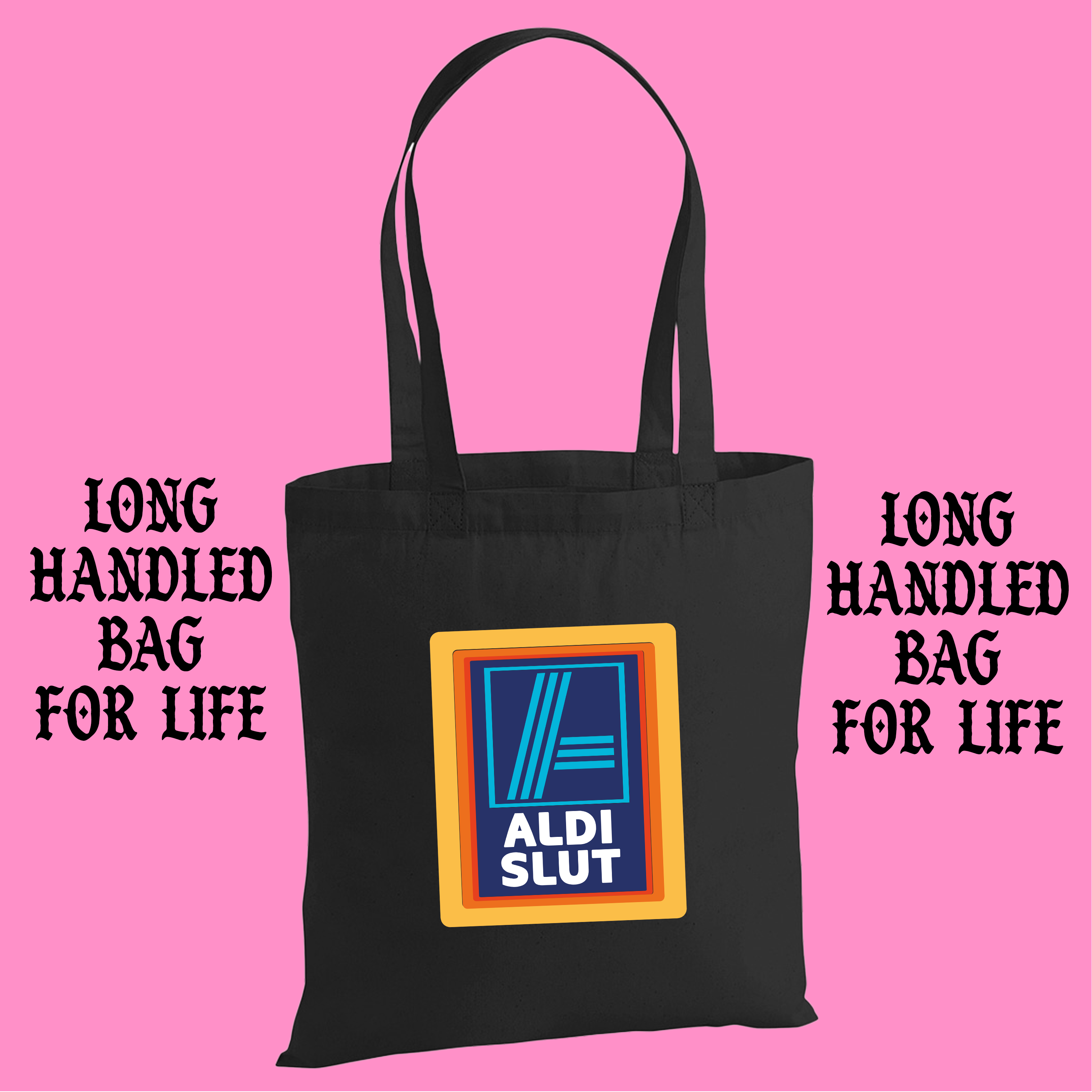 ALDI SLUT LONG HANDLED TOTE BAG